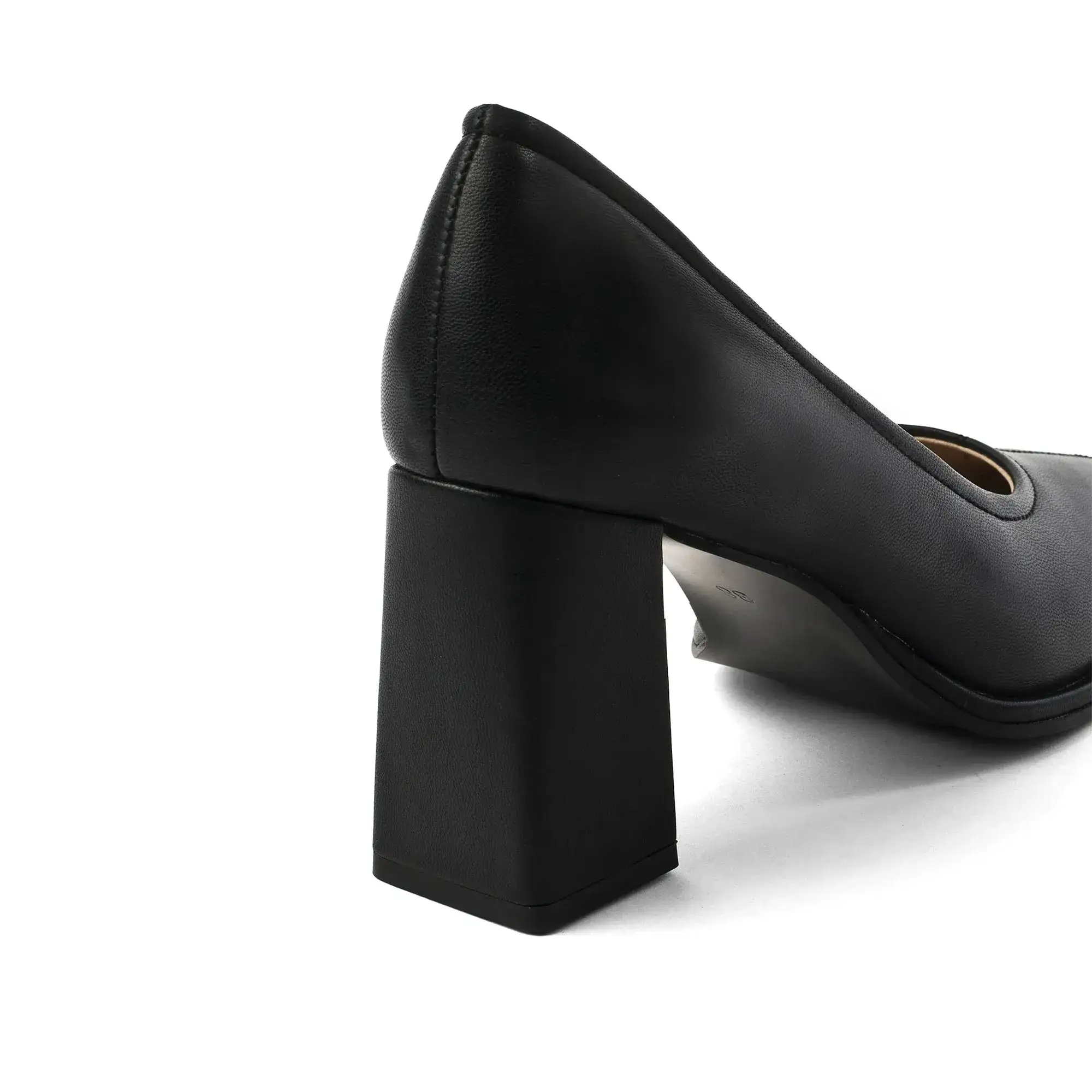 Gabbana Classic Everyday Black Block Heels - Image 3