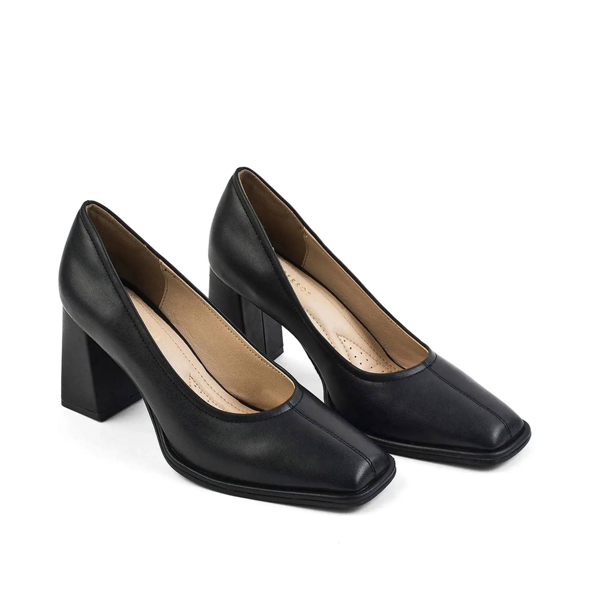 Gabbana Classic Everyday Black Block Heels - Image 5