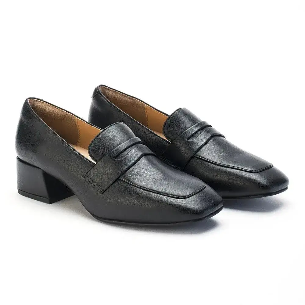 Ava Formal Penny Black Loafers - Image 3