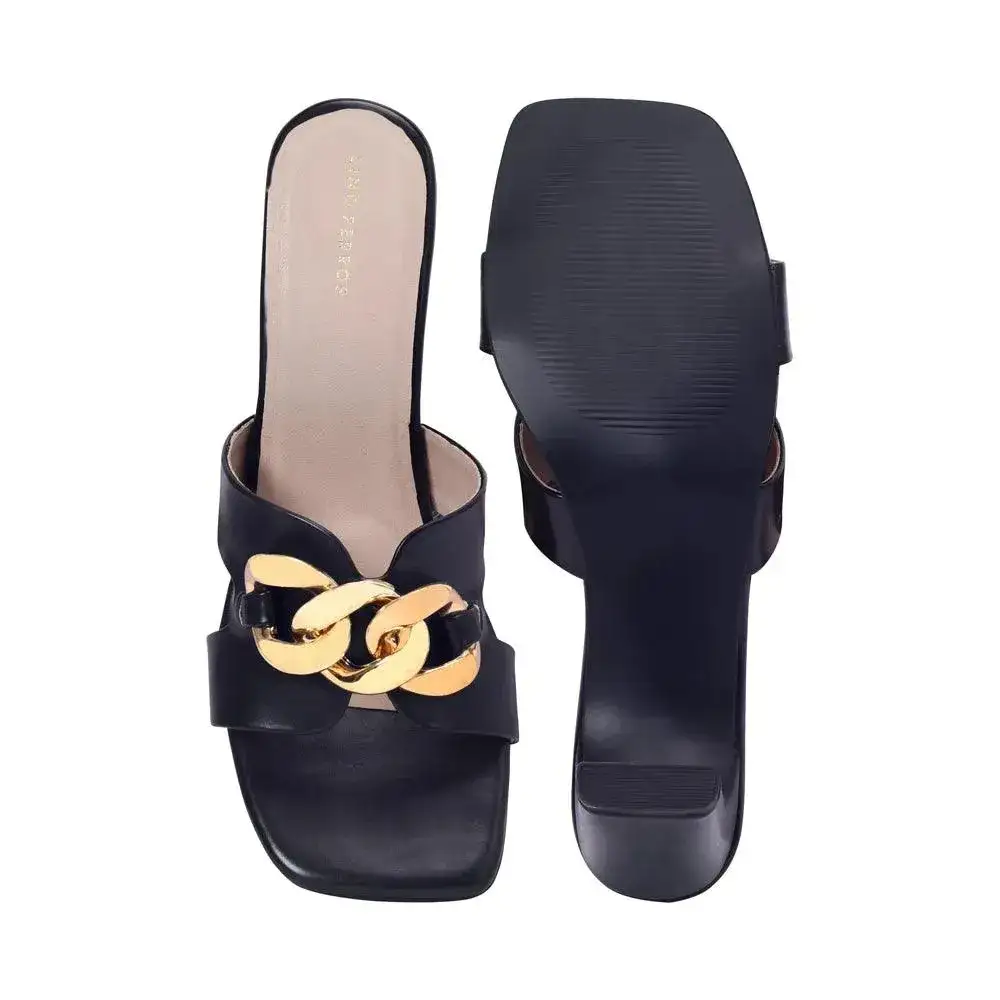 Gabbana Flower Heel Black Sandal - Image 6
