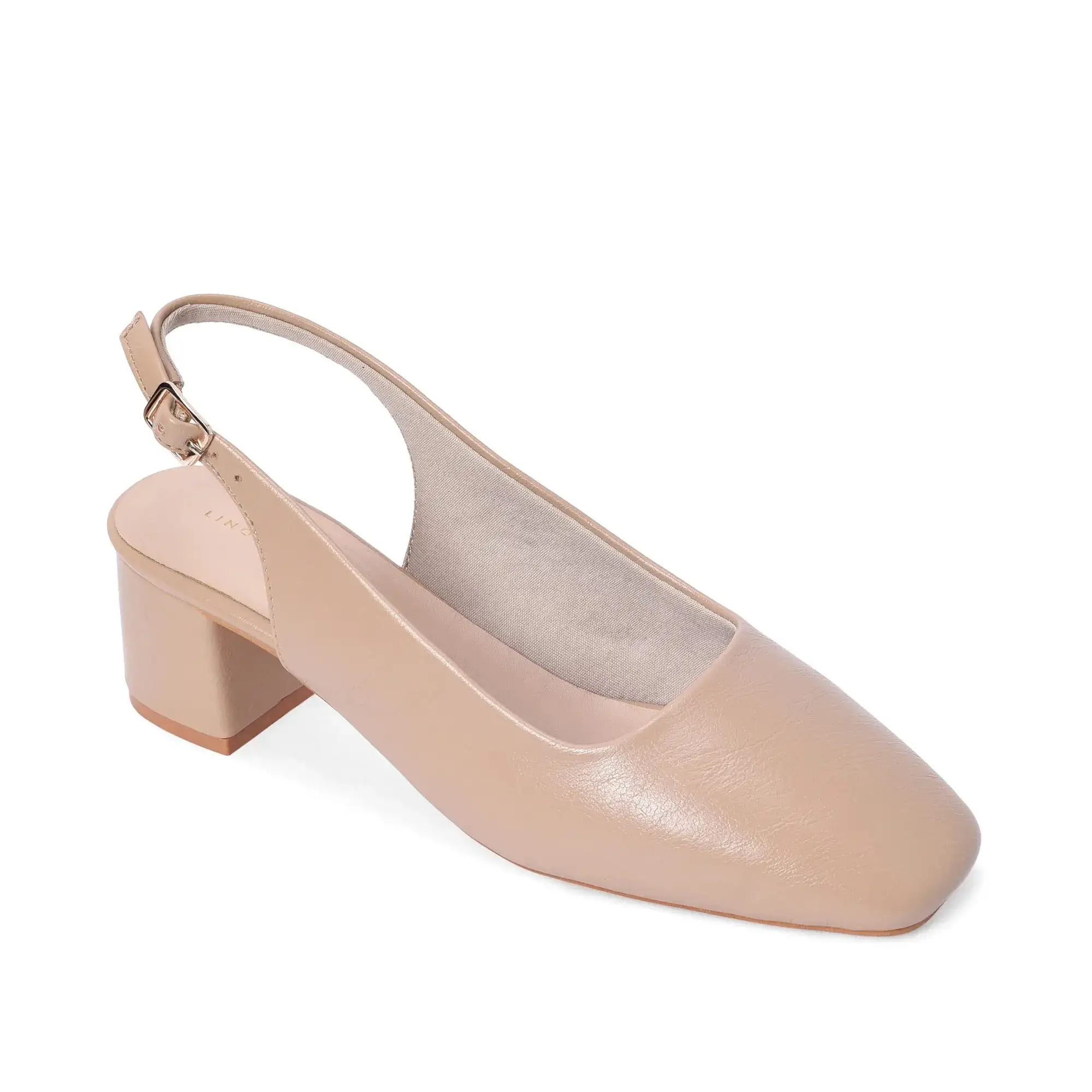 Gabbana Lady Square Beige Toe Pumps - Image 3