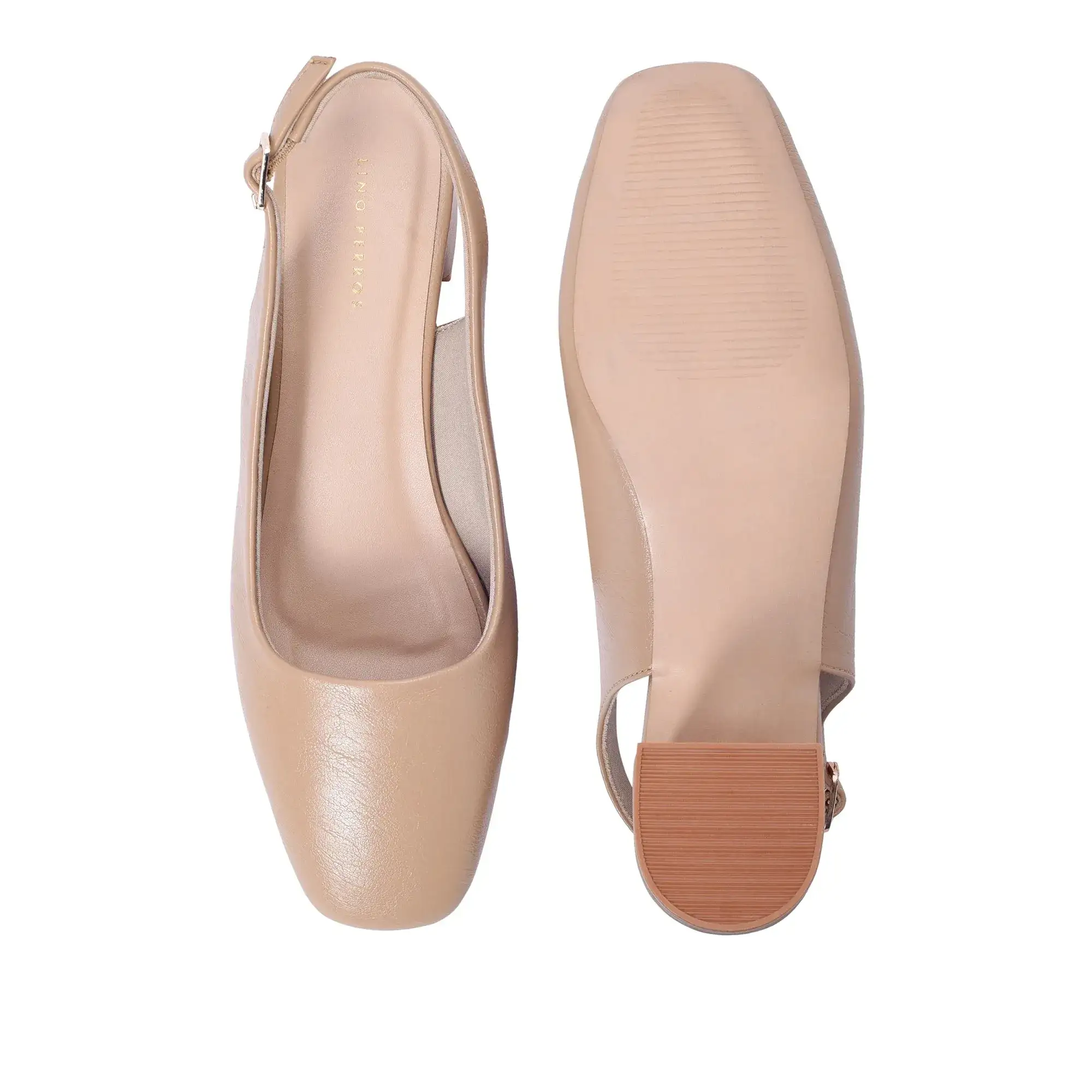 Gabbana Lady Square Beige Toe Pumps - Image 8