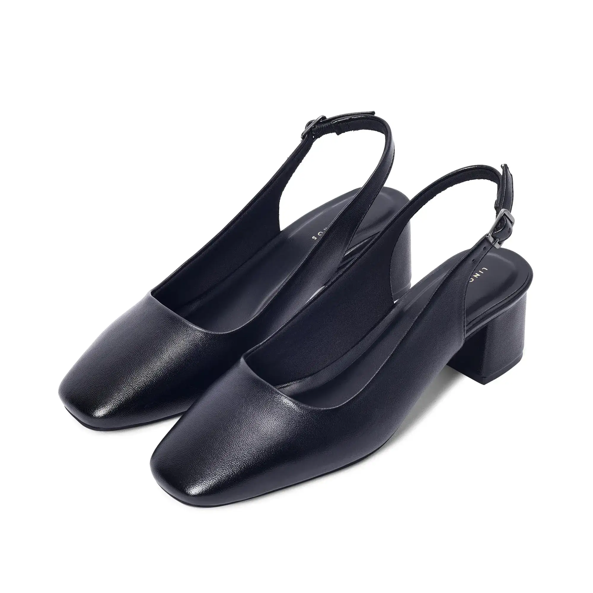 Gabbana Lady Square Black Toe Pumps - Image 6