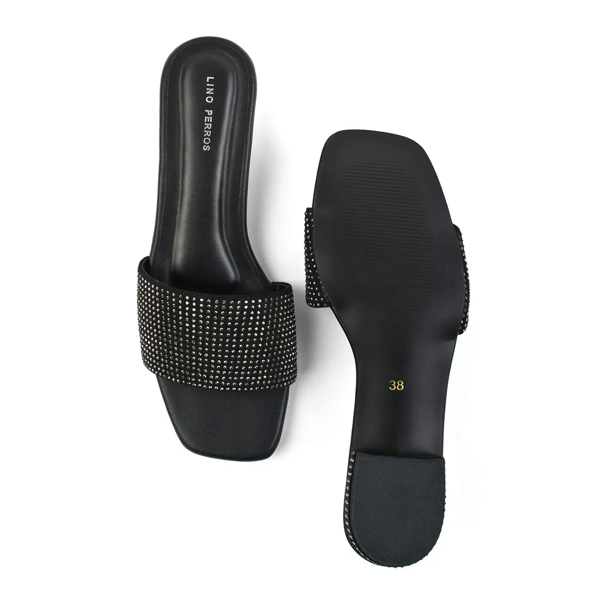 Gabbana Glam Embellished Black Flats - Image 6