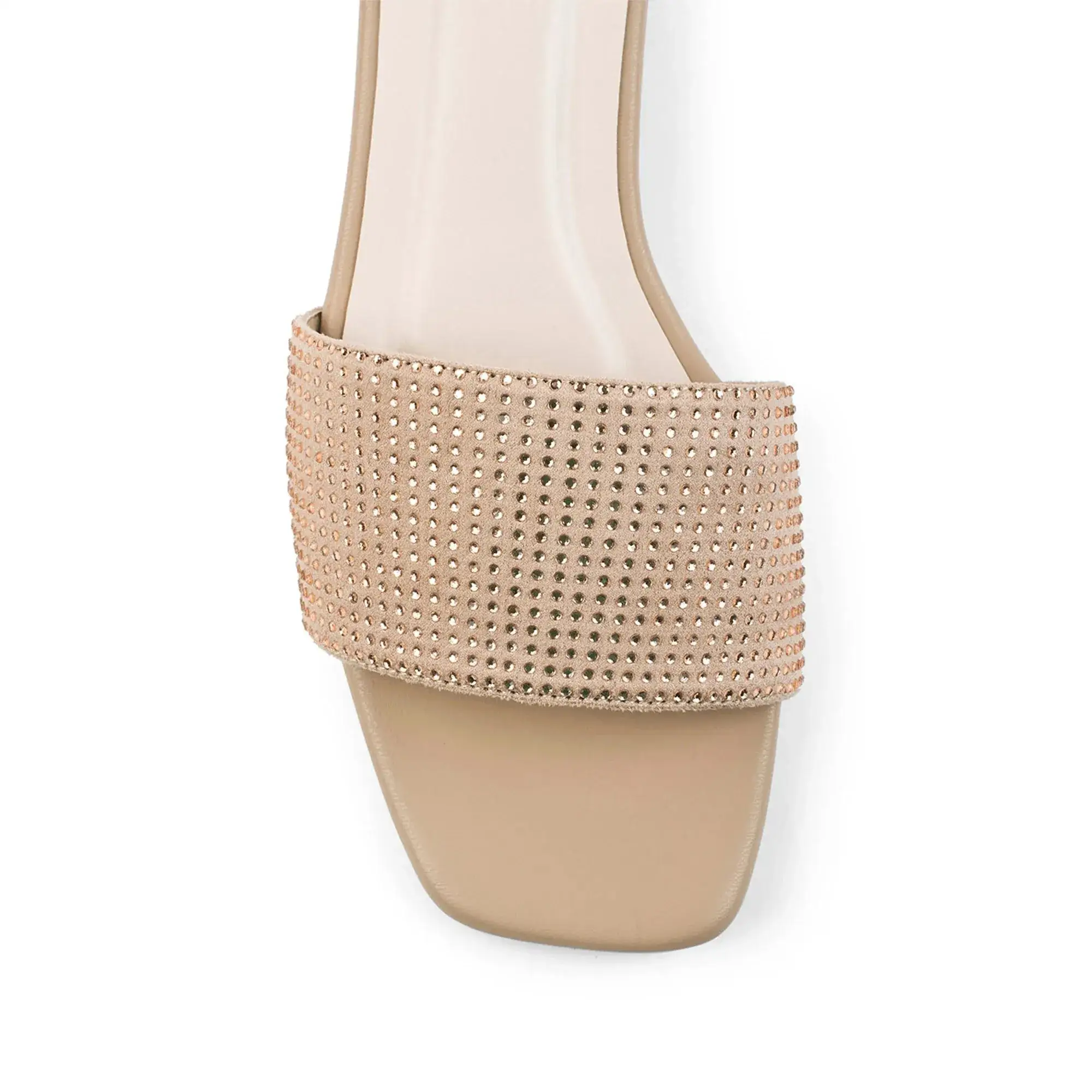 Gabbana Glam Embellished Nude Flats - Image 6