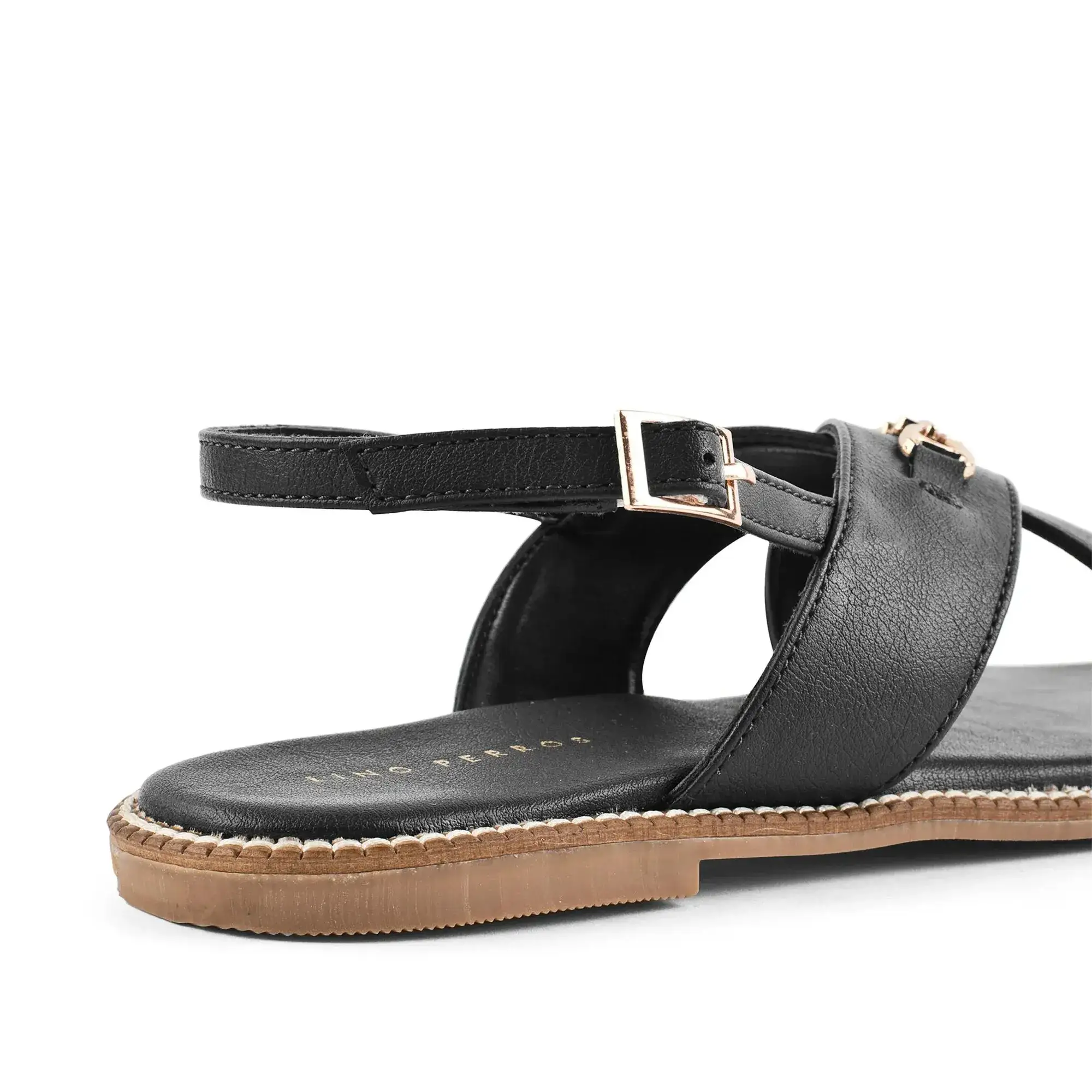 Harper Cross-Strap Black Comfort Sandle - Image 4