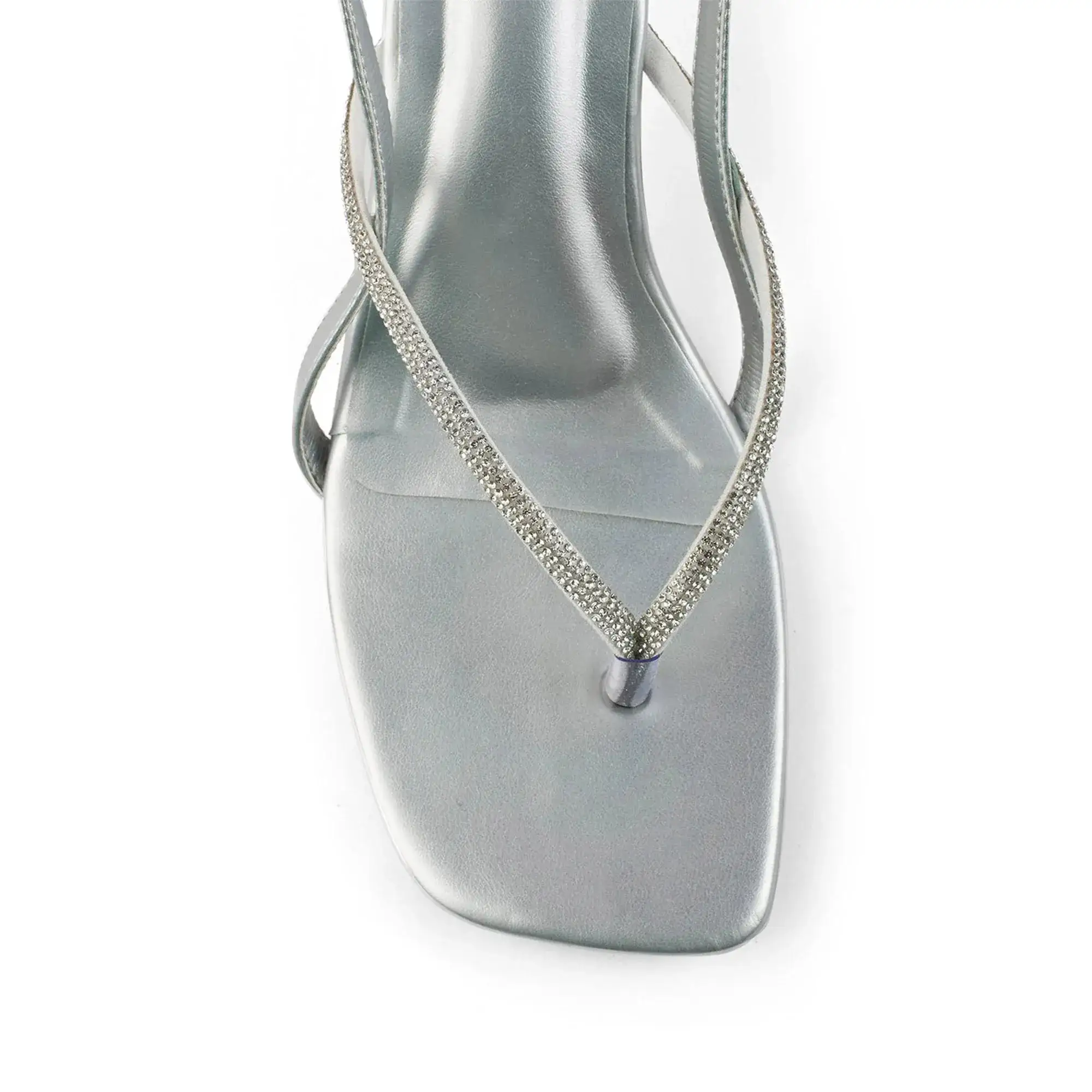 Hepburn Glam Silver Kitten Heels - Image 5