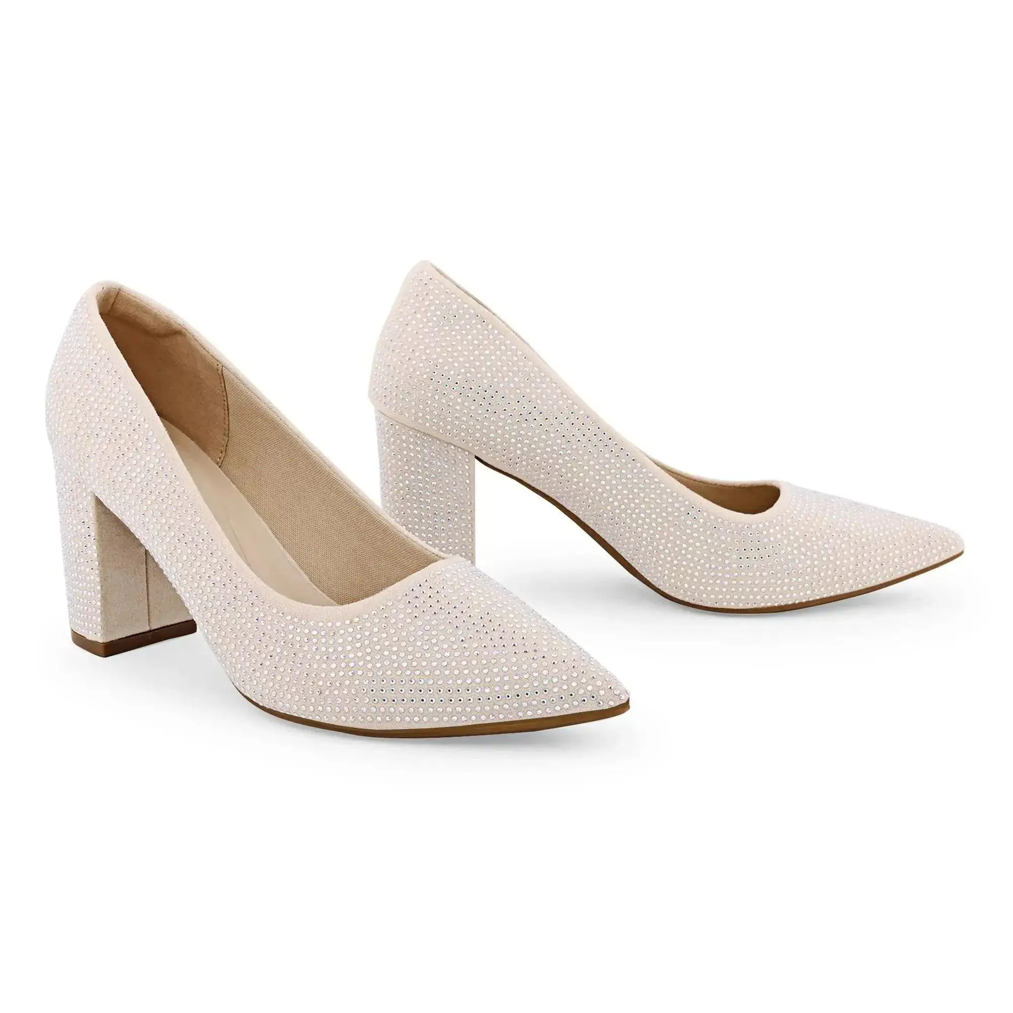 Gabbana Diamond Studded Block Pumps - Image 3