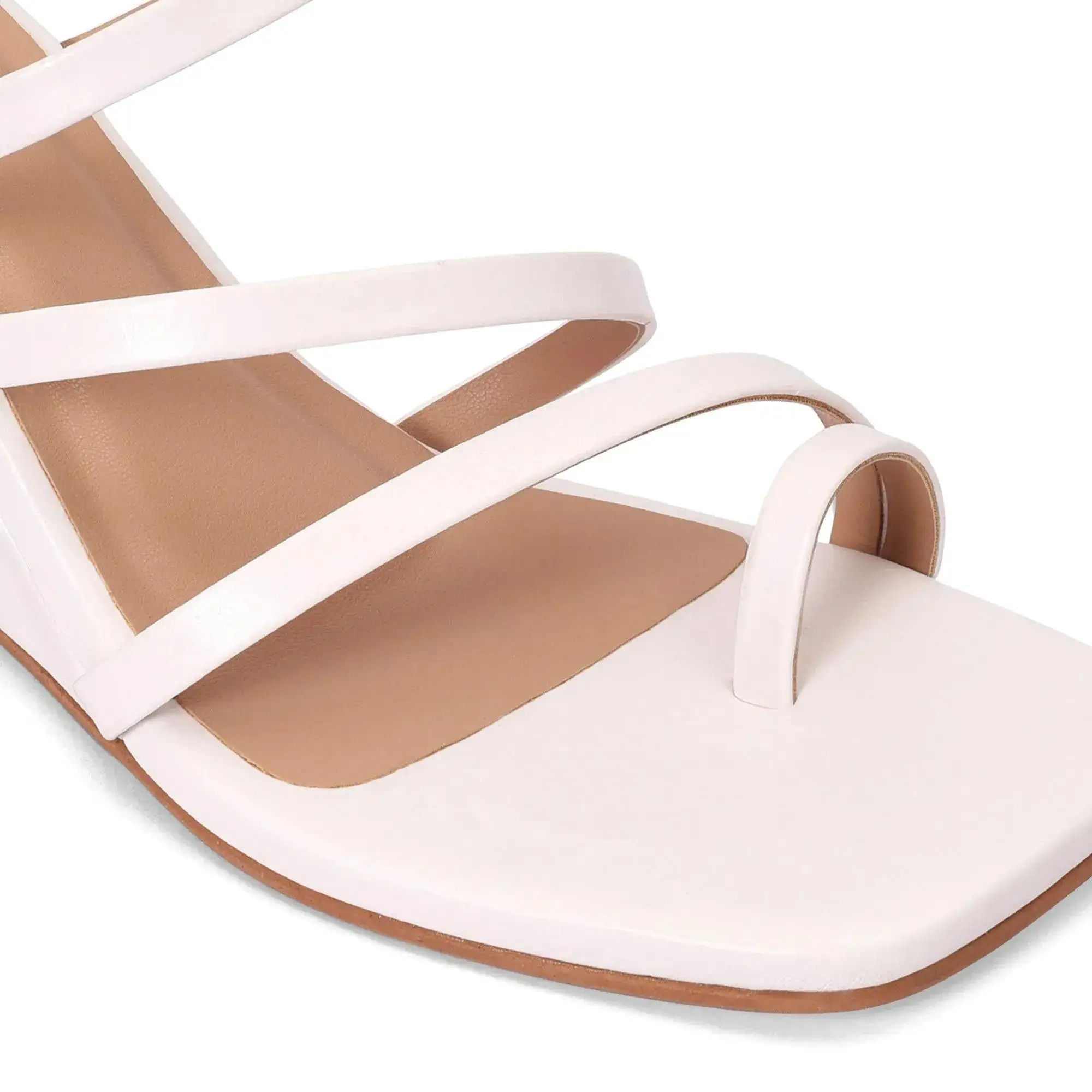 Lopez Glitz Party White Wedges - Image 4