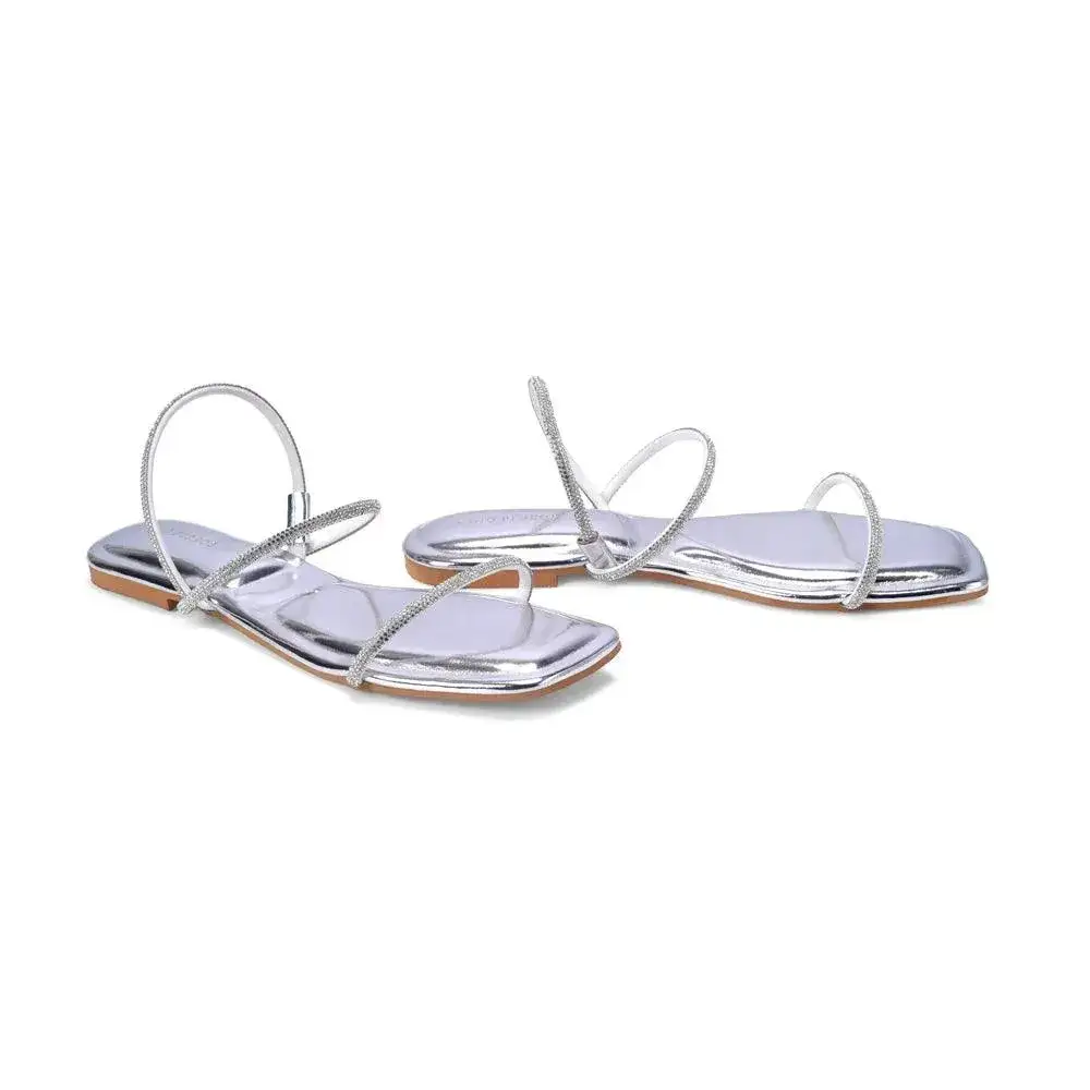 Mary Lovely Silver Flats - Image 4