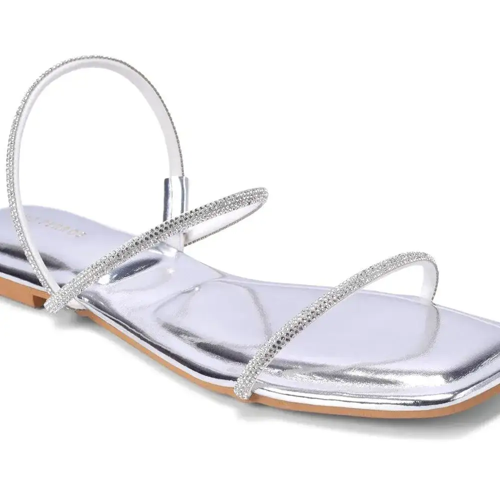 Mary Lovely Silver Flats - Image 5