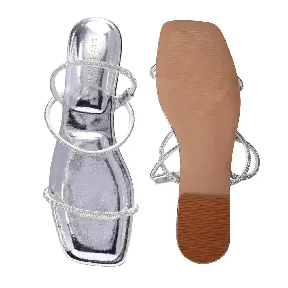 Mary Lovely Silver Flats - Image 7