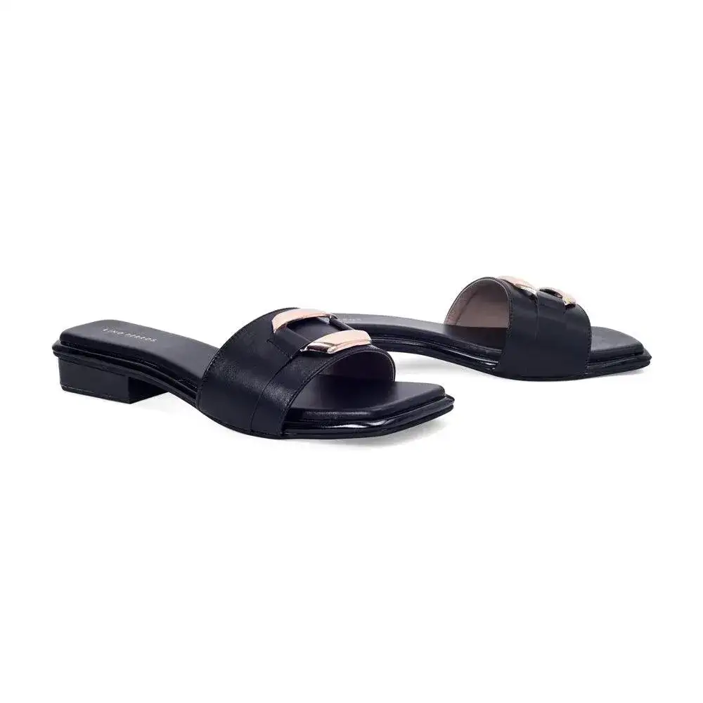 Mary Relief Black Flats - Image 3