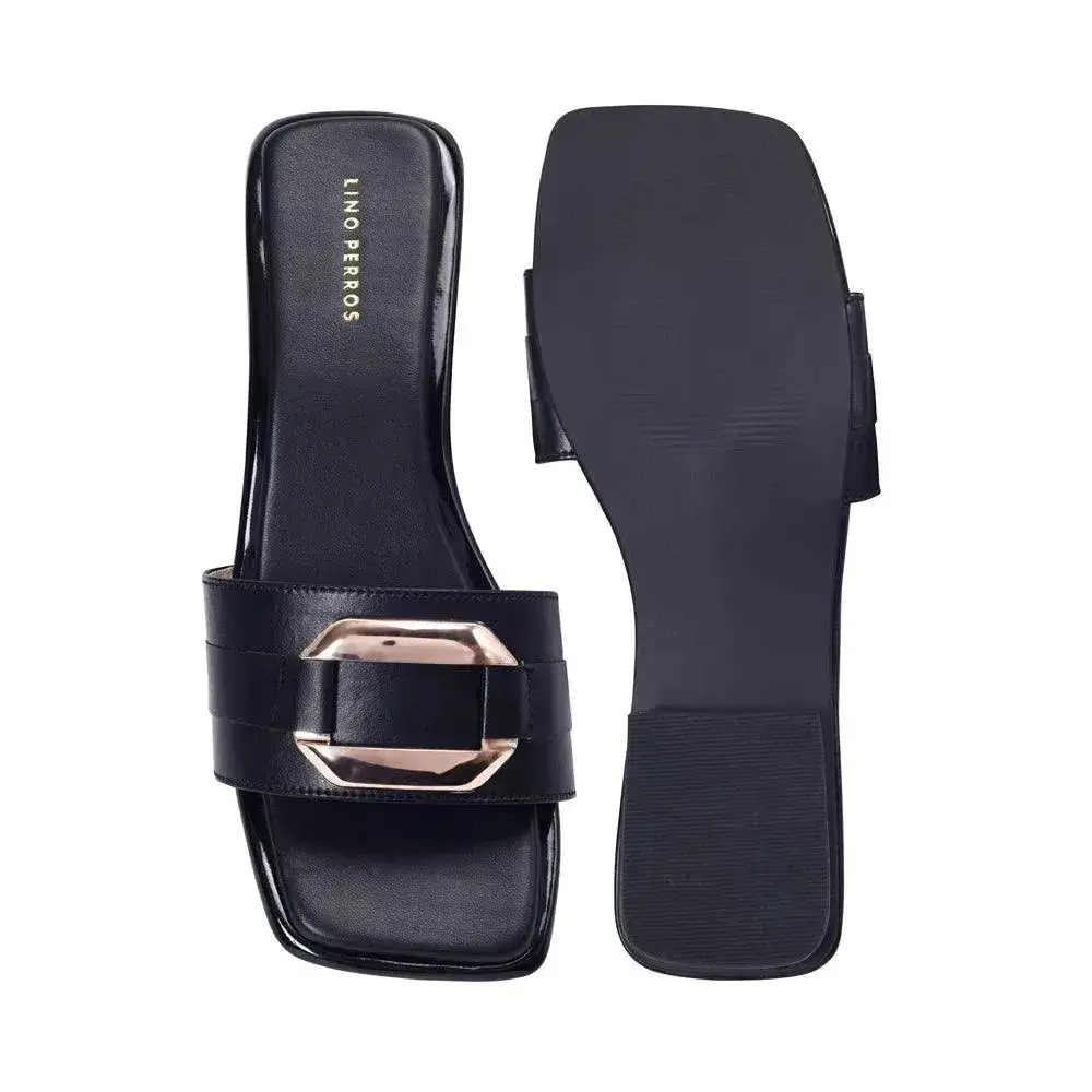 Mary Relief Black Flats - Image 6