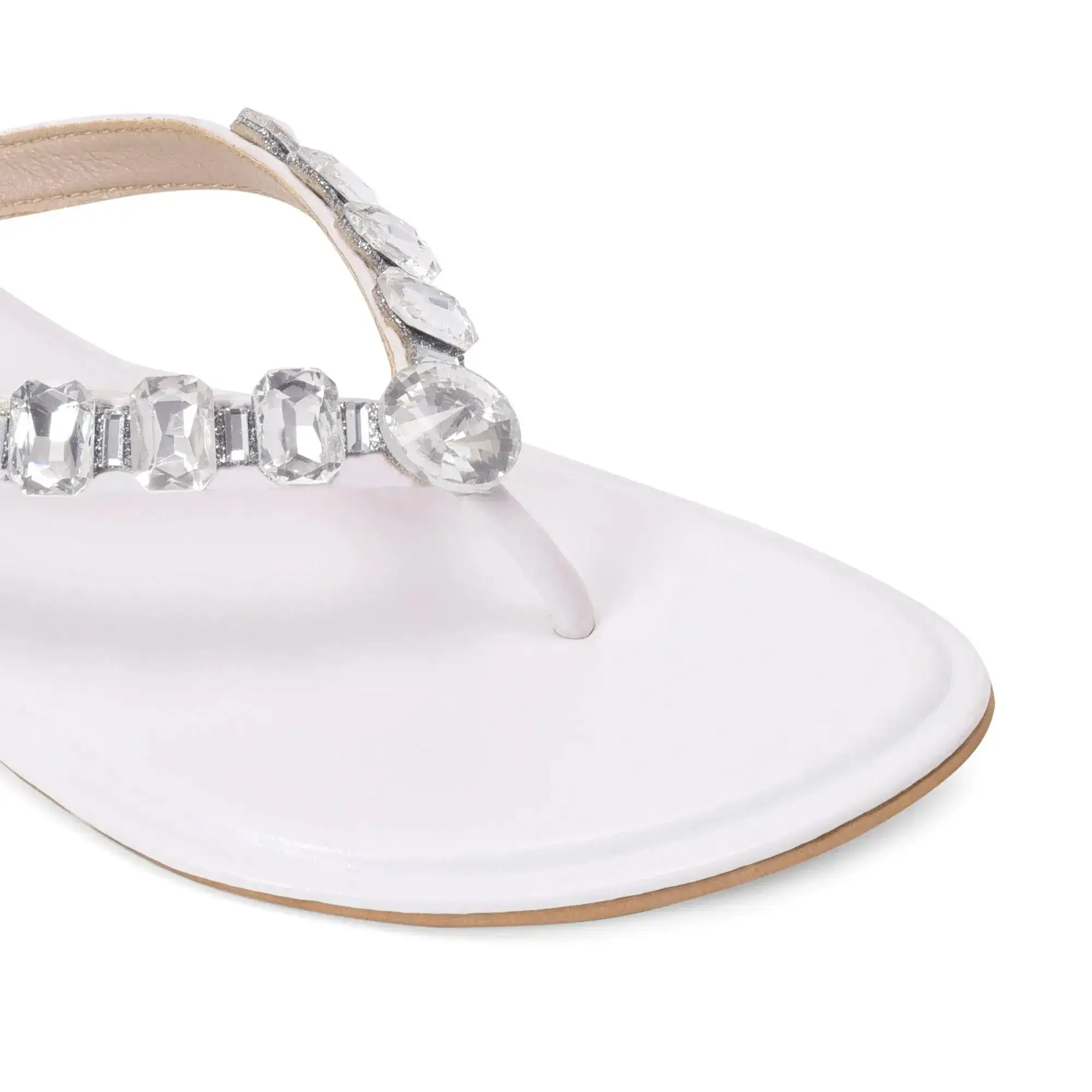 Mary Sleek Serenity White Flats - Image 4
