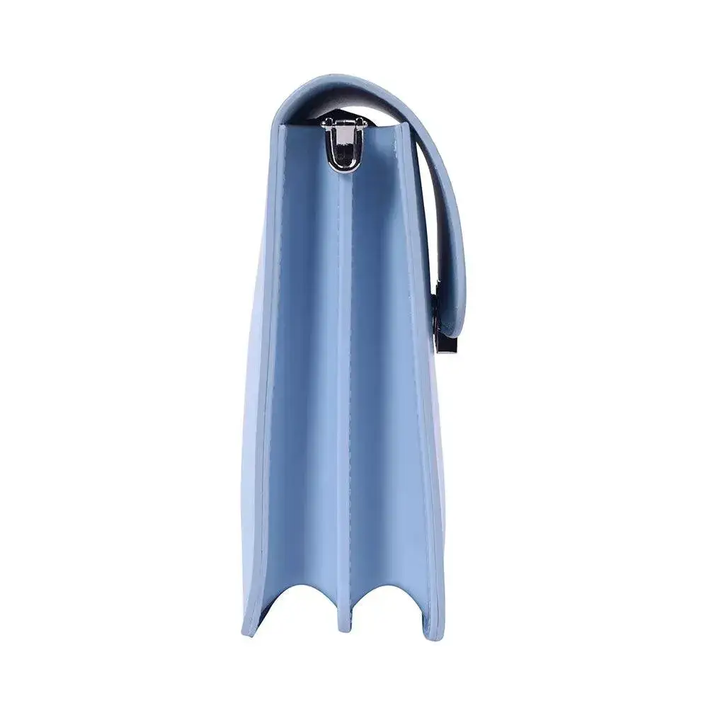 Avril Bold Solid Soft Blue Sling Bag - Image 3