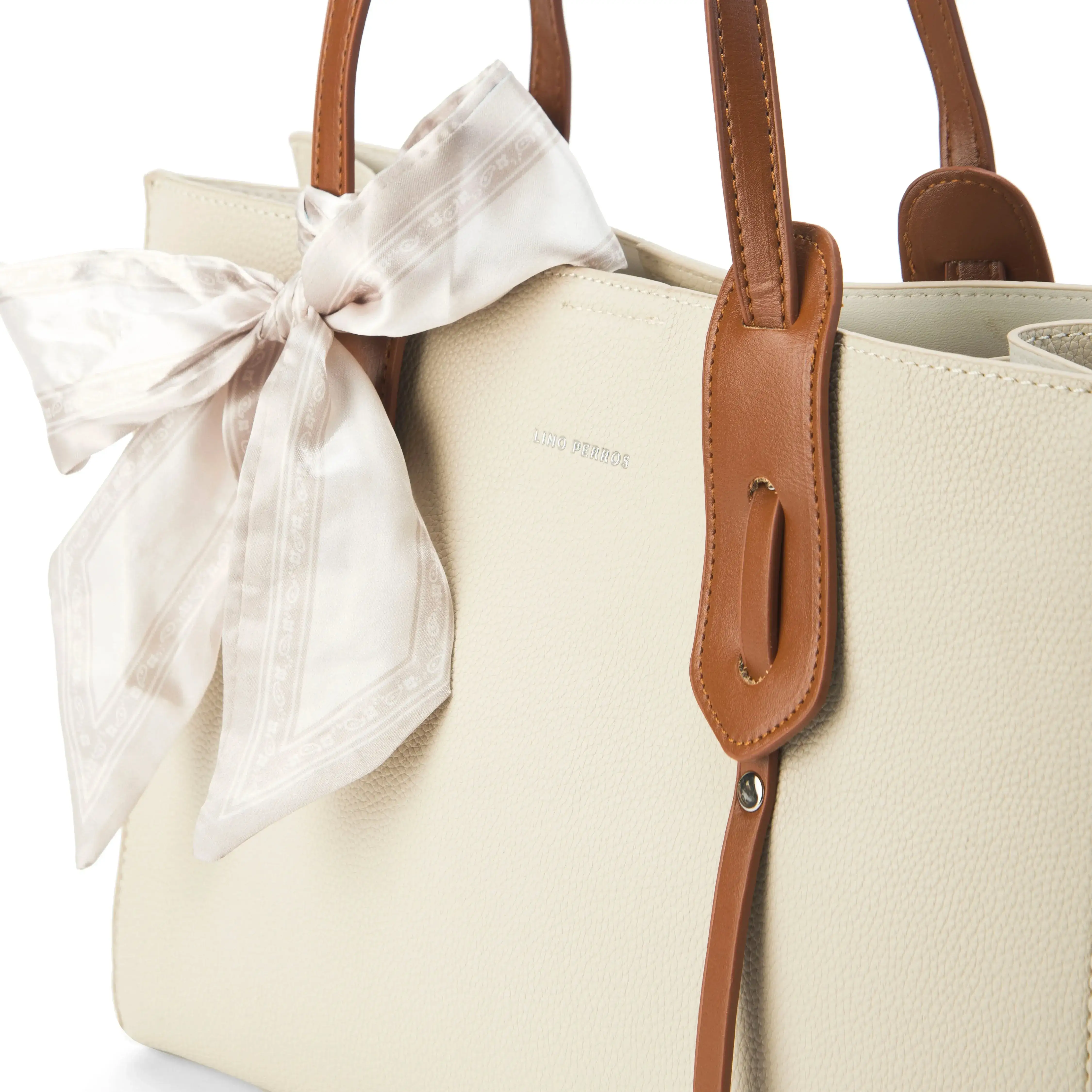 Avril Classic Off White Tote Bag - Image 6