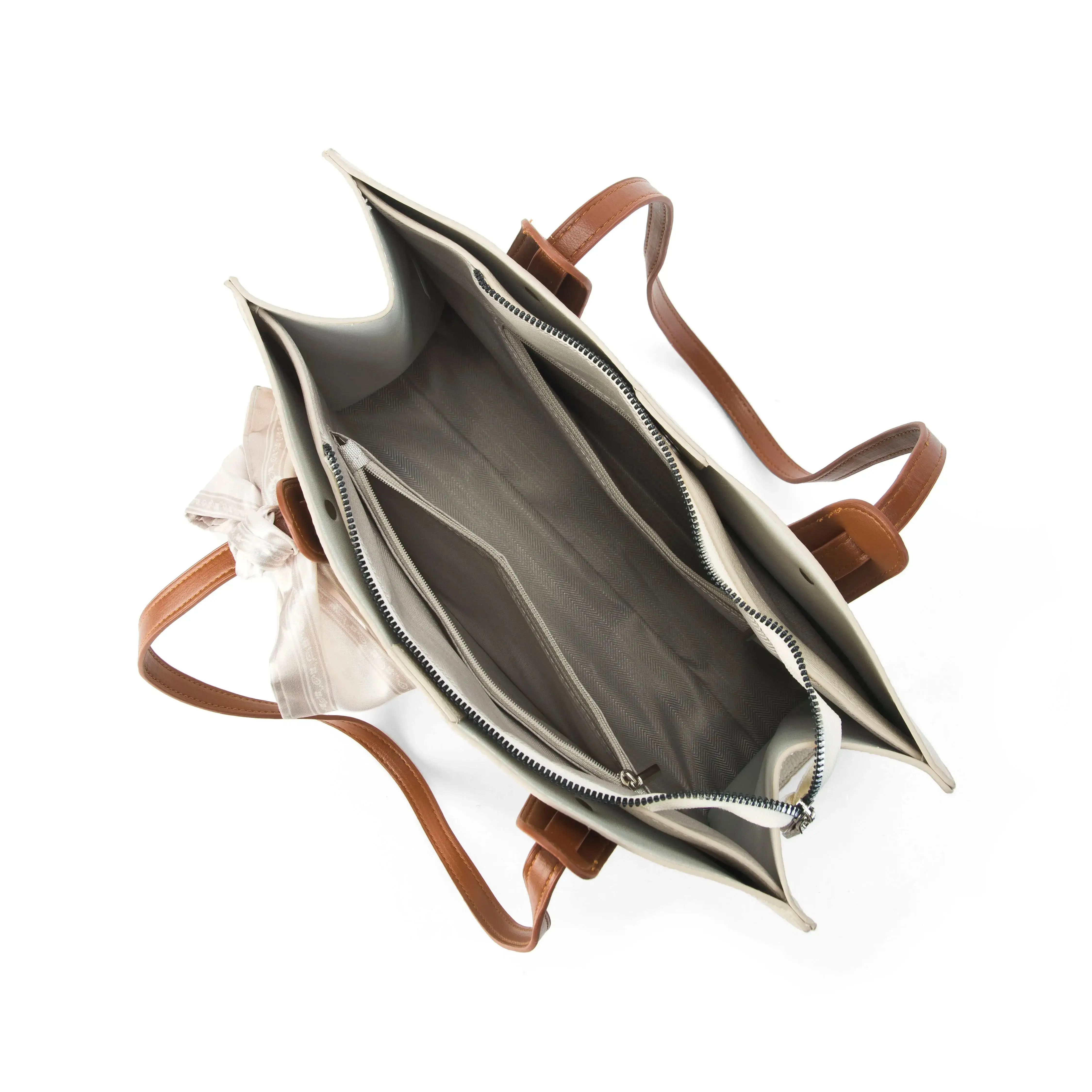 Avril Classic Off White Tote Bag - Image 7