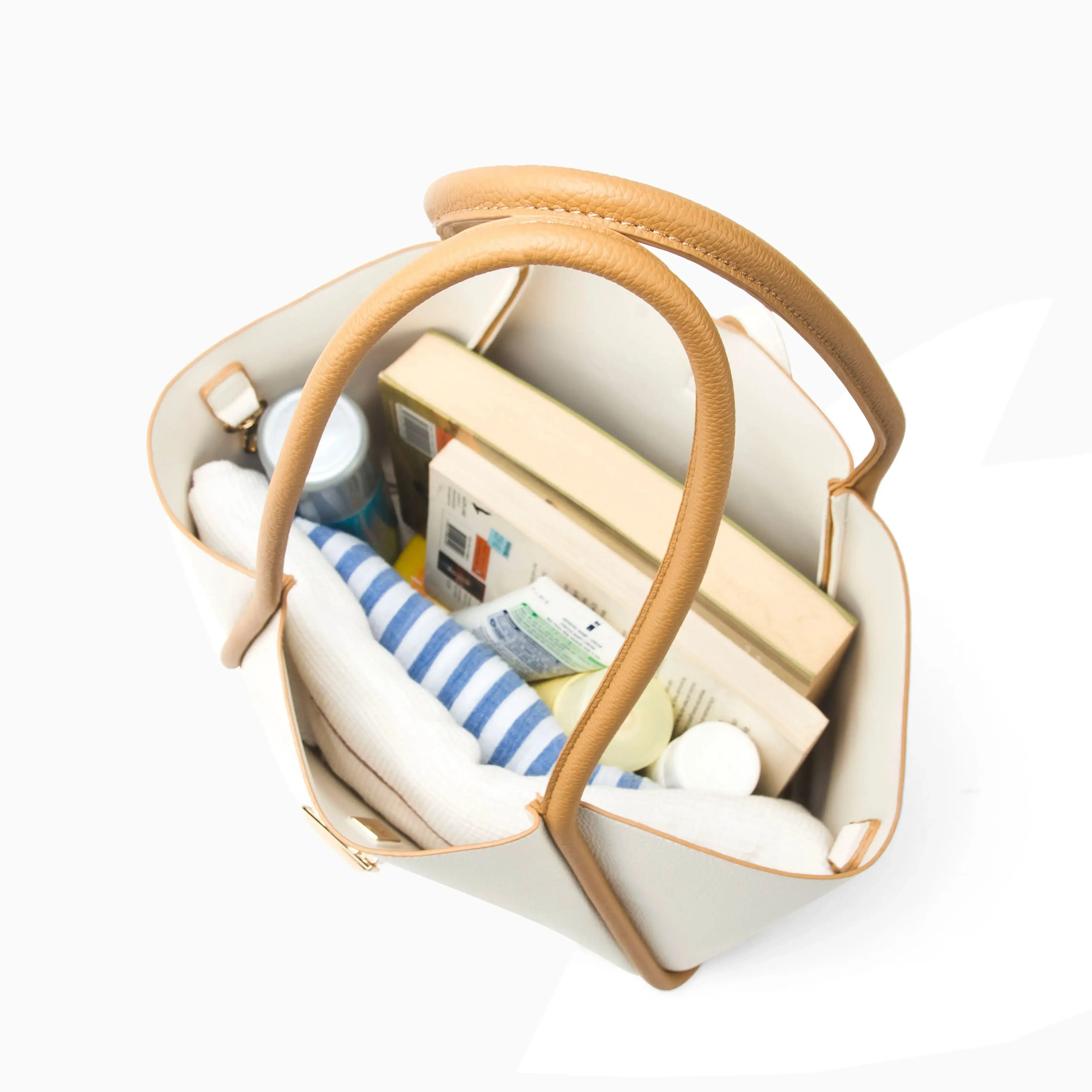 Avril Elegant Everyday Beige Tote bag - Image 8