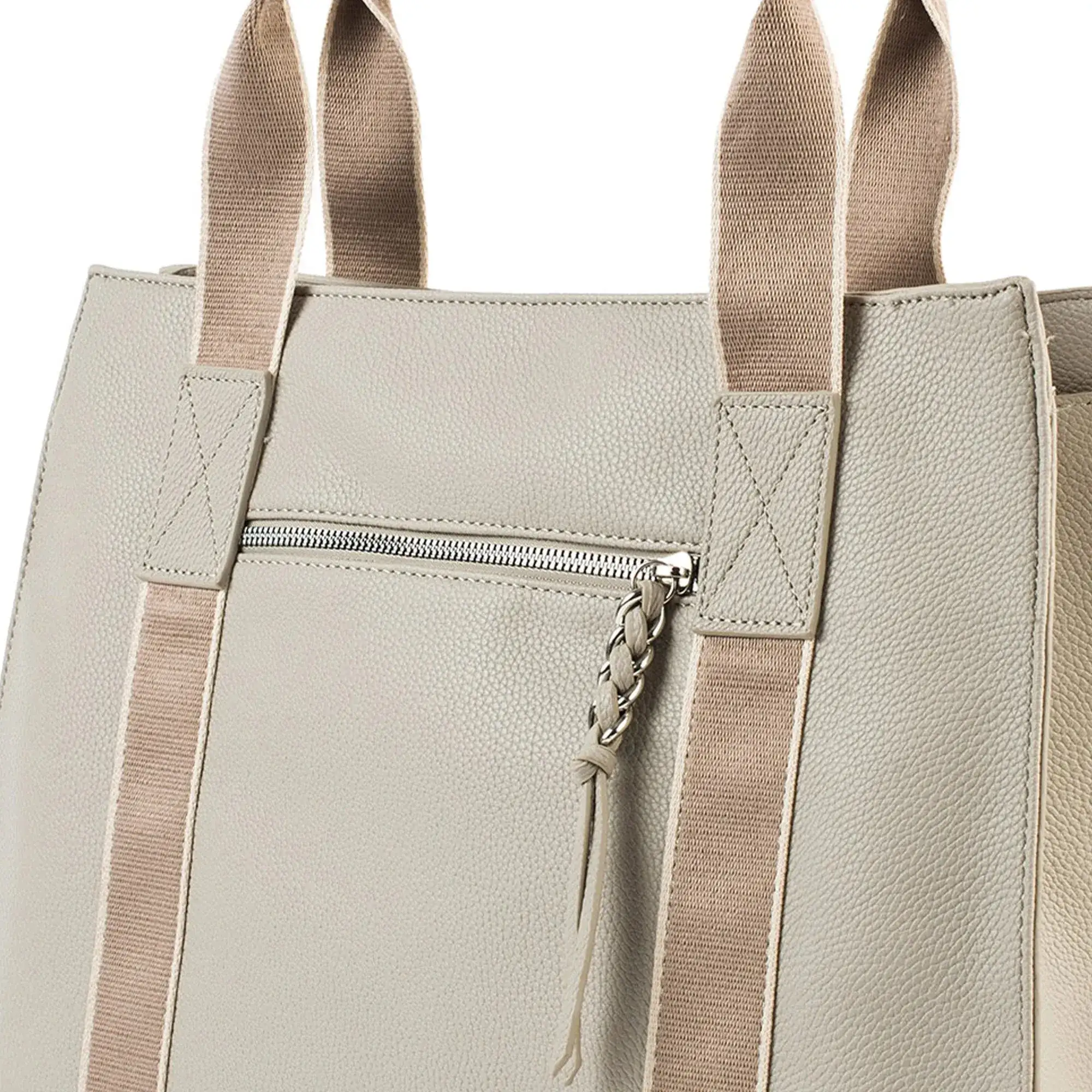 Avril Soft Body Charm Beige Tote Bag - Image 5