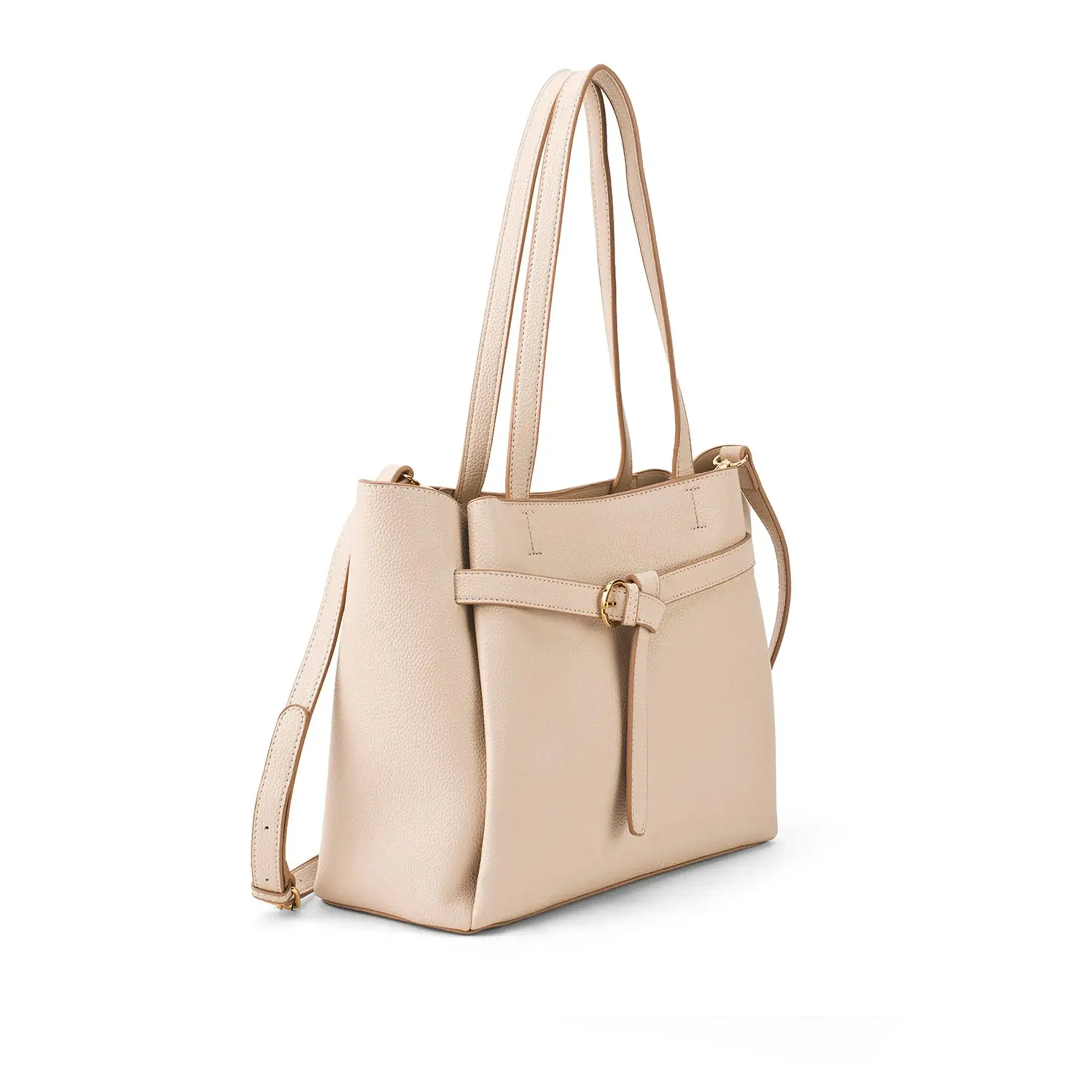 Avril Timeless Beige Tote Bag - Image 3