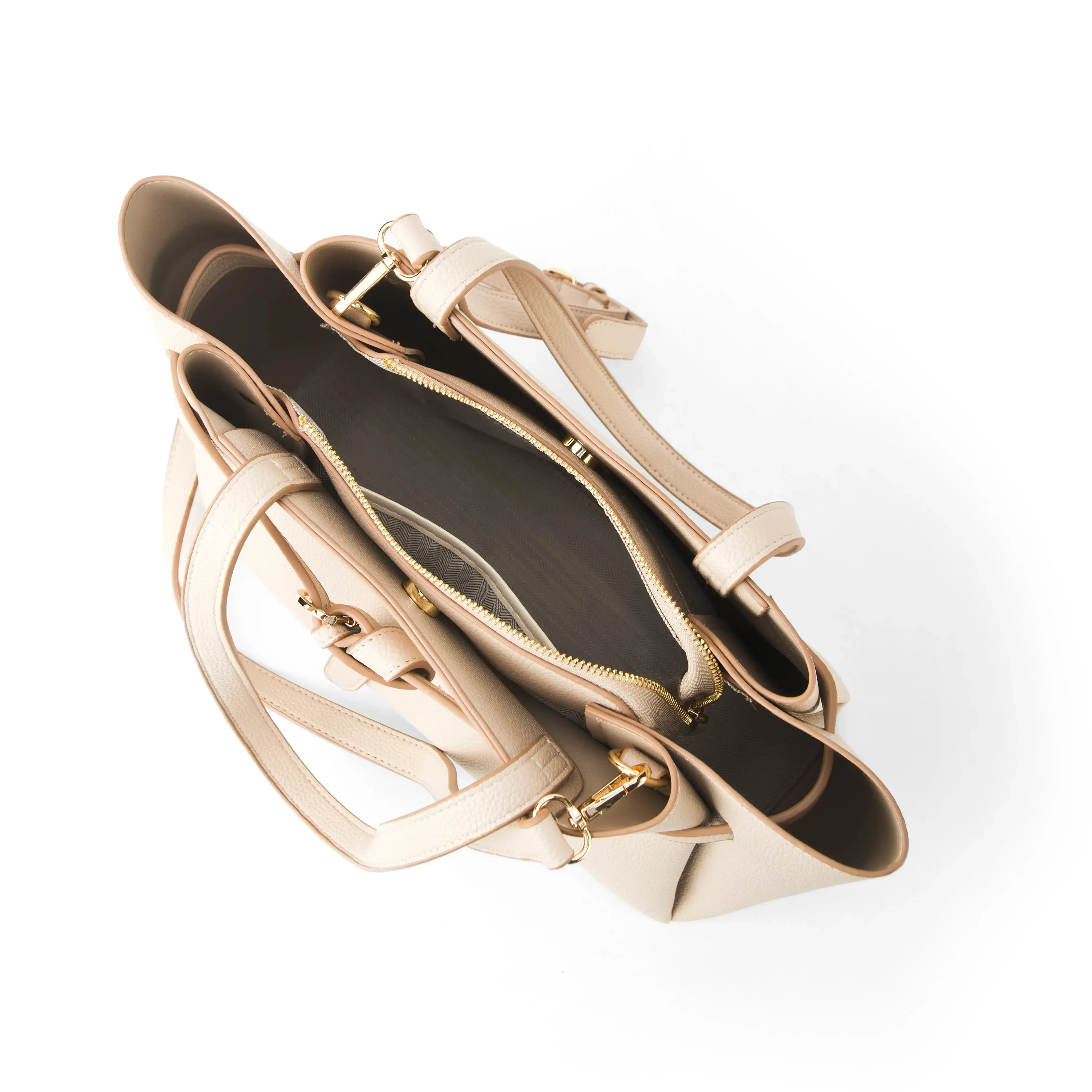 Avril Timeless Beige Tote Bag - Image 8