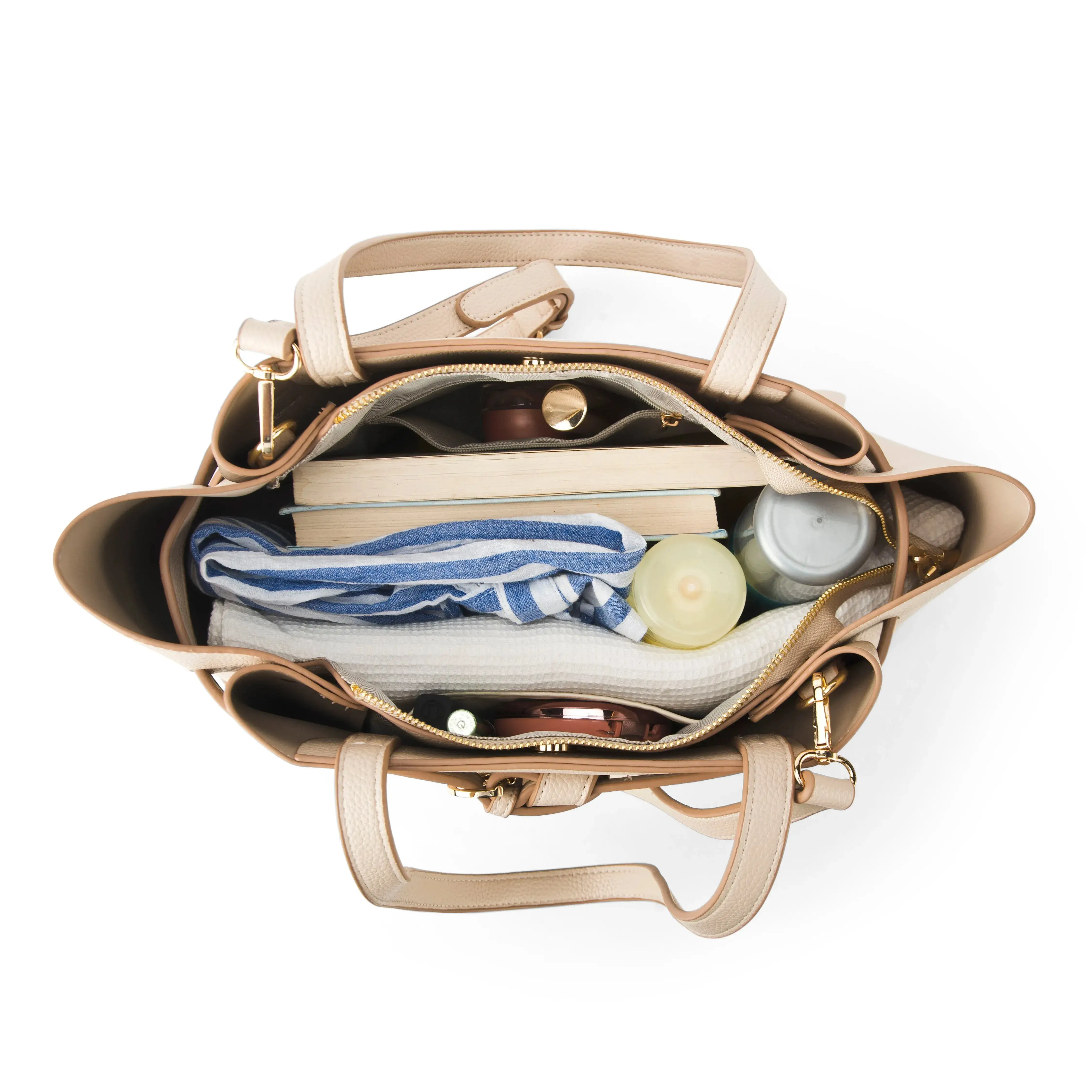 Avril Timeless Beige Tote Bag - Image 9