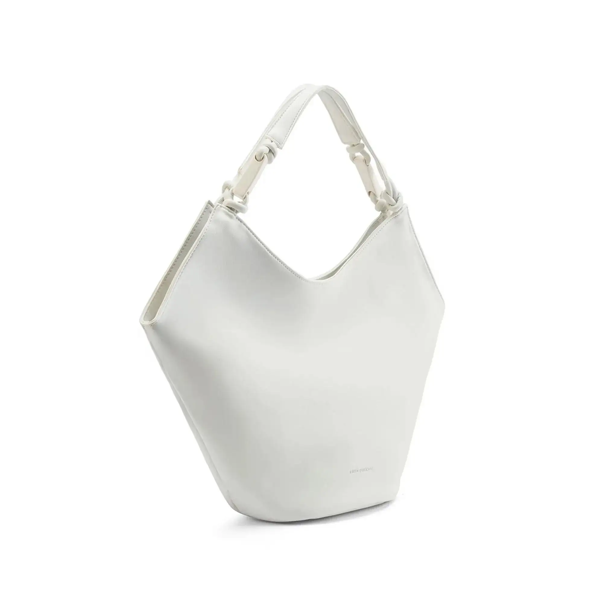 Avril White Slouchy Bucket White Hobo - Image 3
