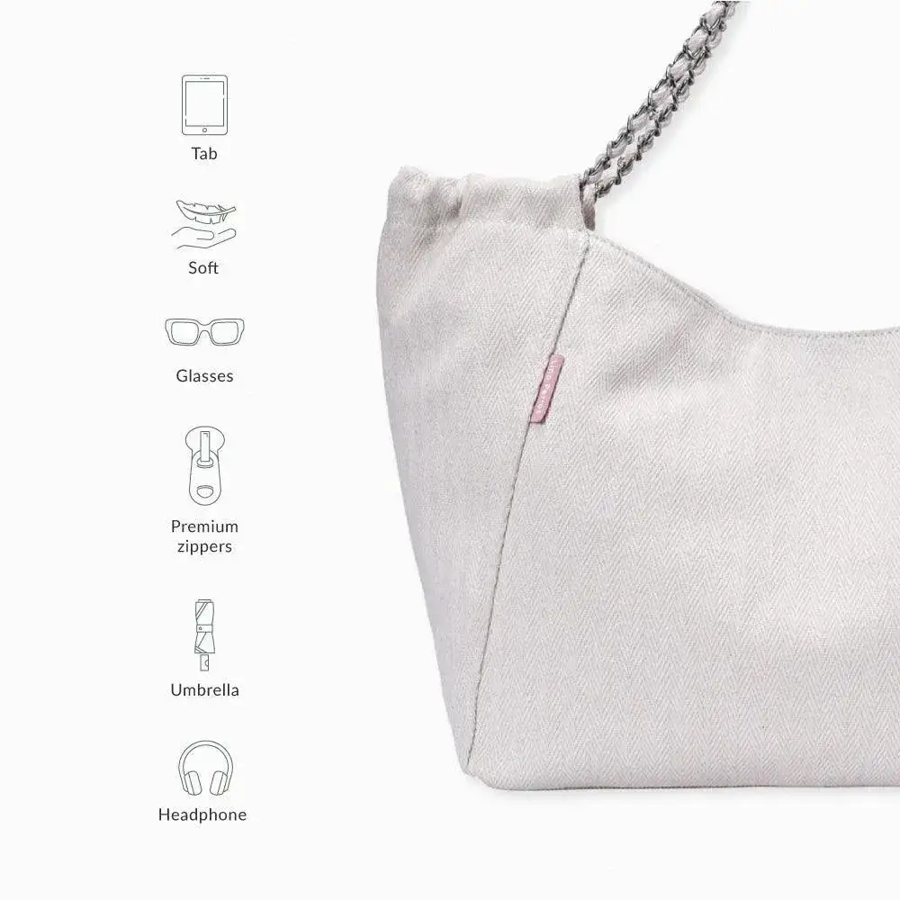 Harper Confident Hobo White Handbag - Image 7