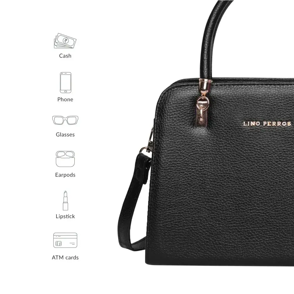 Avril Crush Black Satchel Bag - Image 6