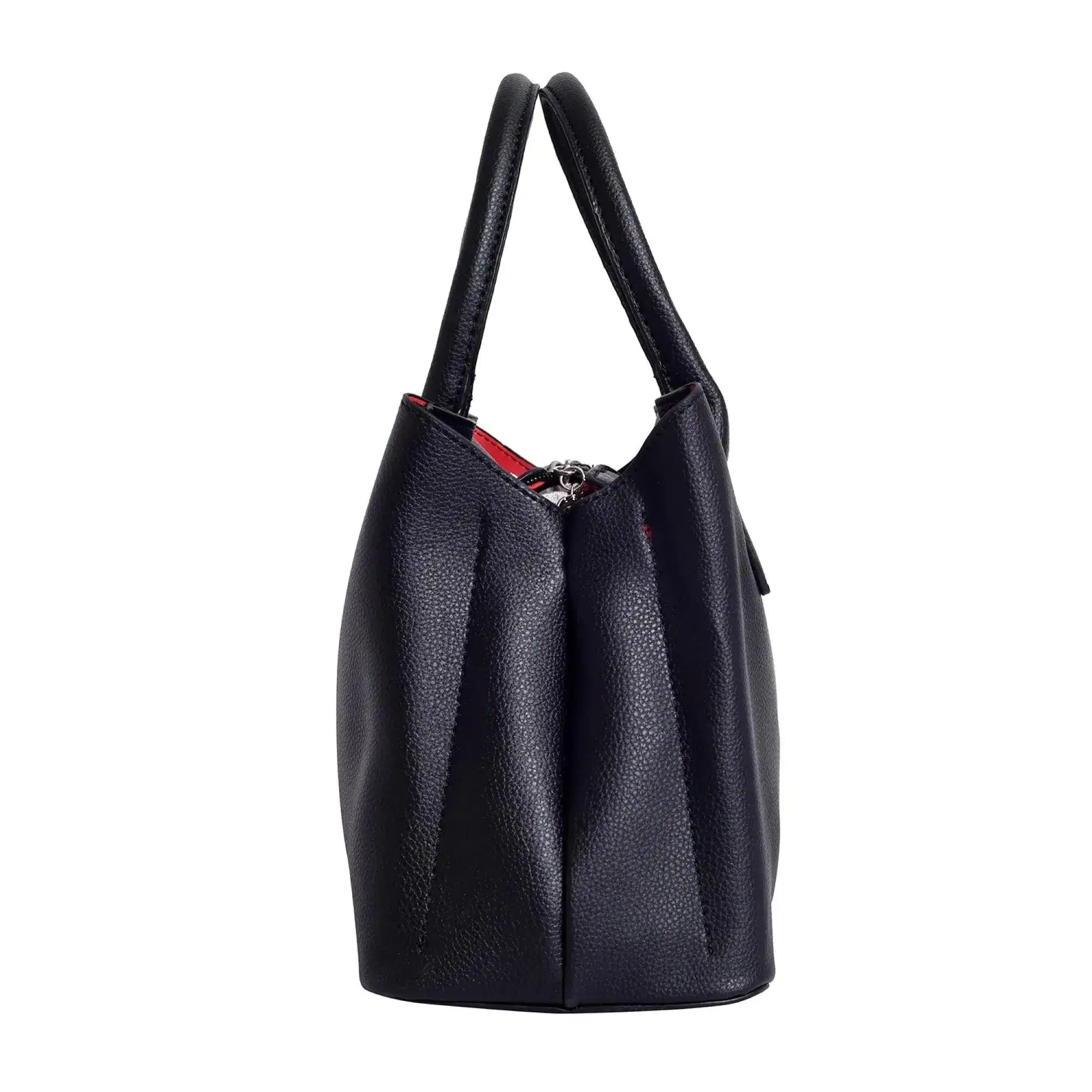 Avril Fine Black Satchel Bag - Image 3
