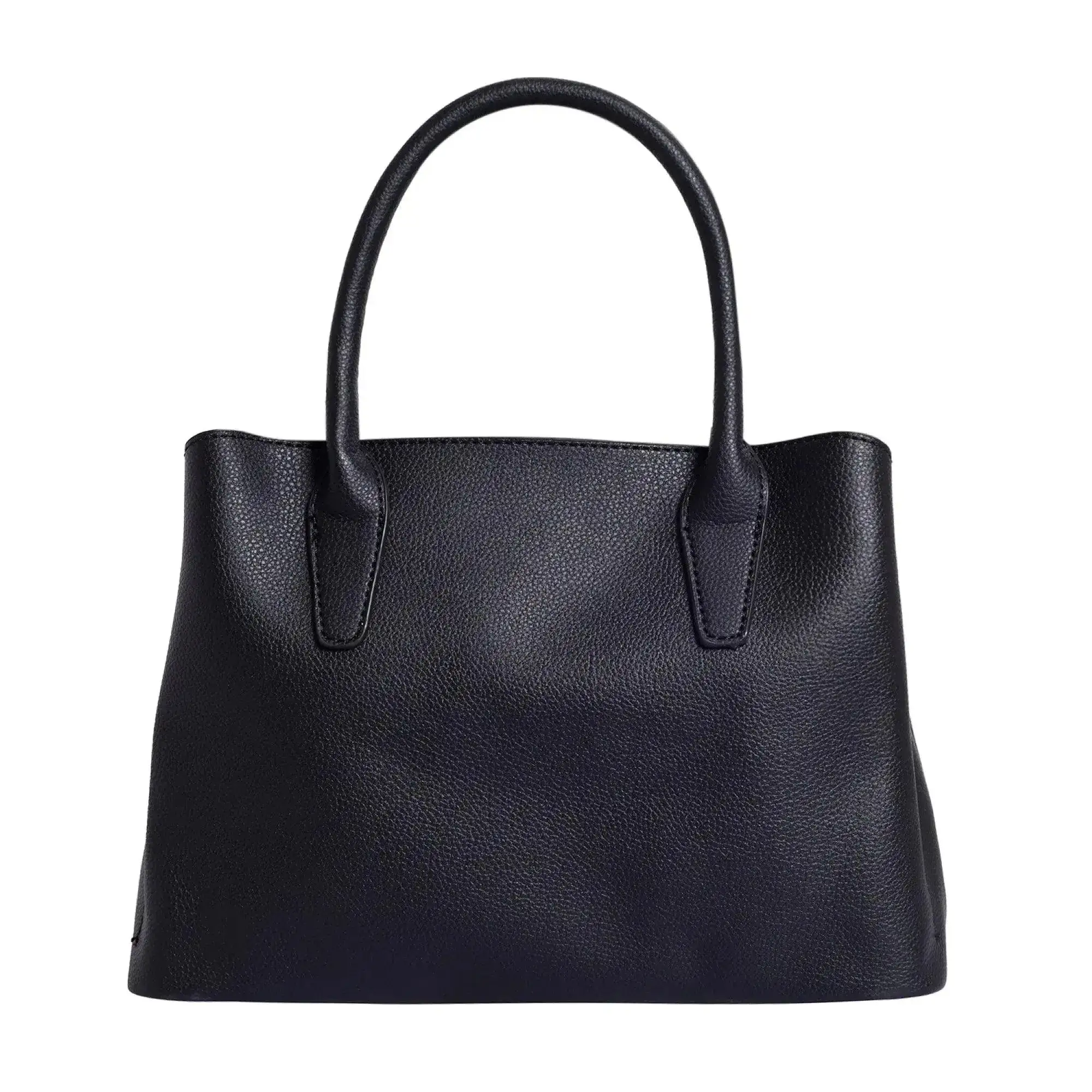 Avril Fine Black Satchel Bag - Image 4