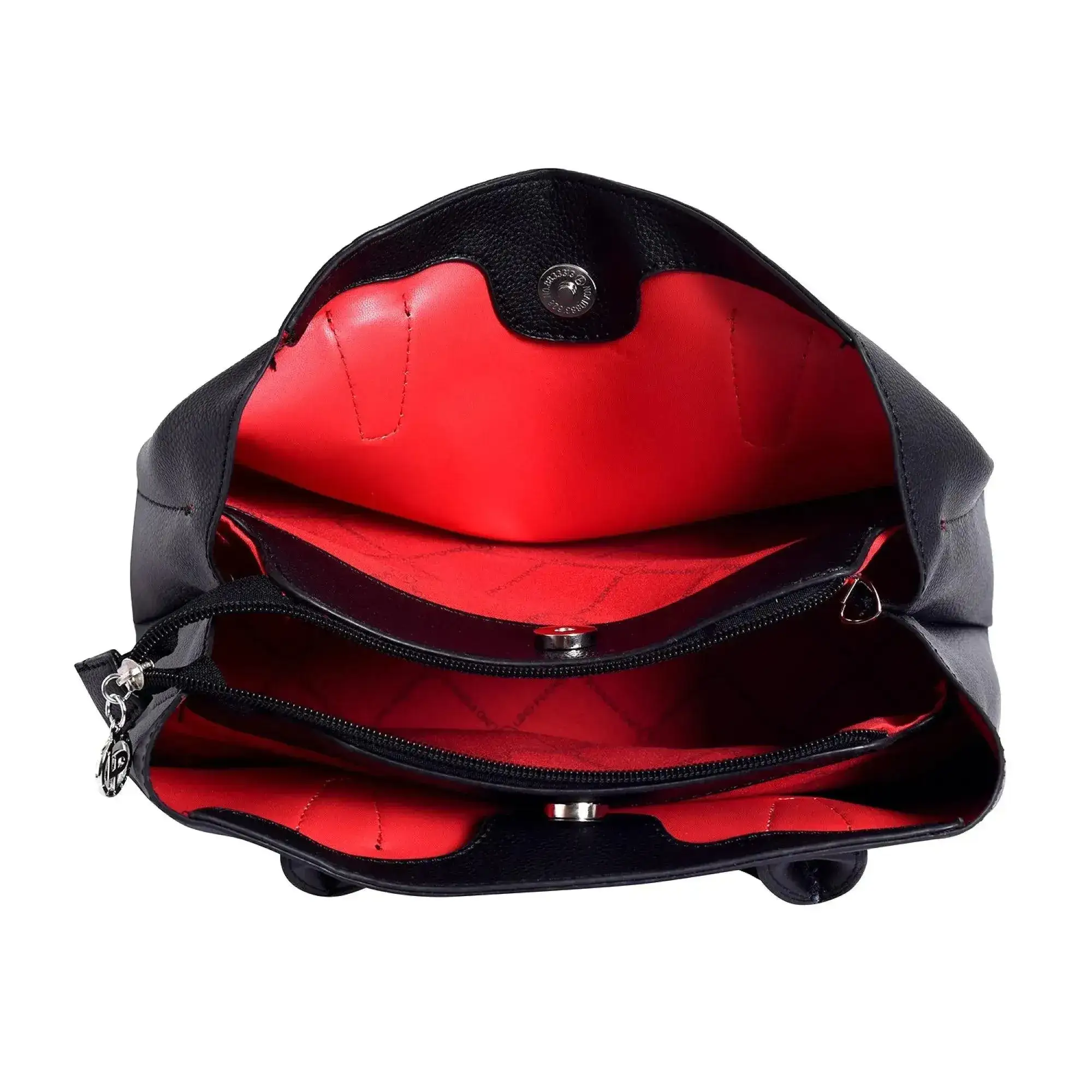 Avril Fine Black Satchel Bag - Image 5