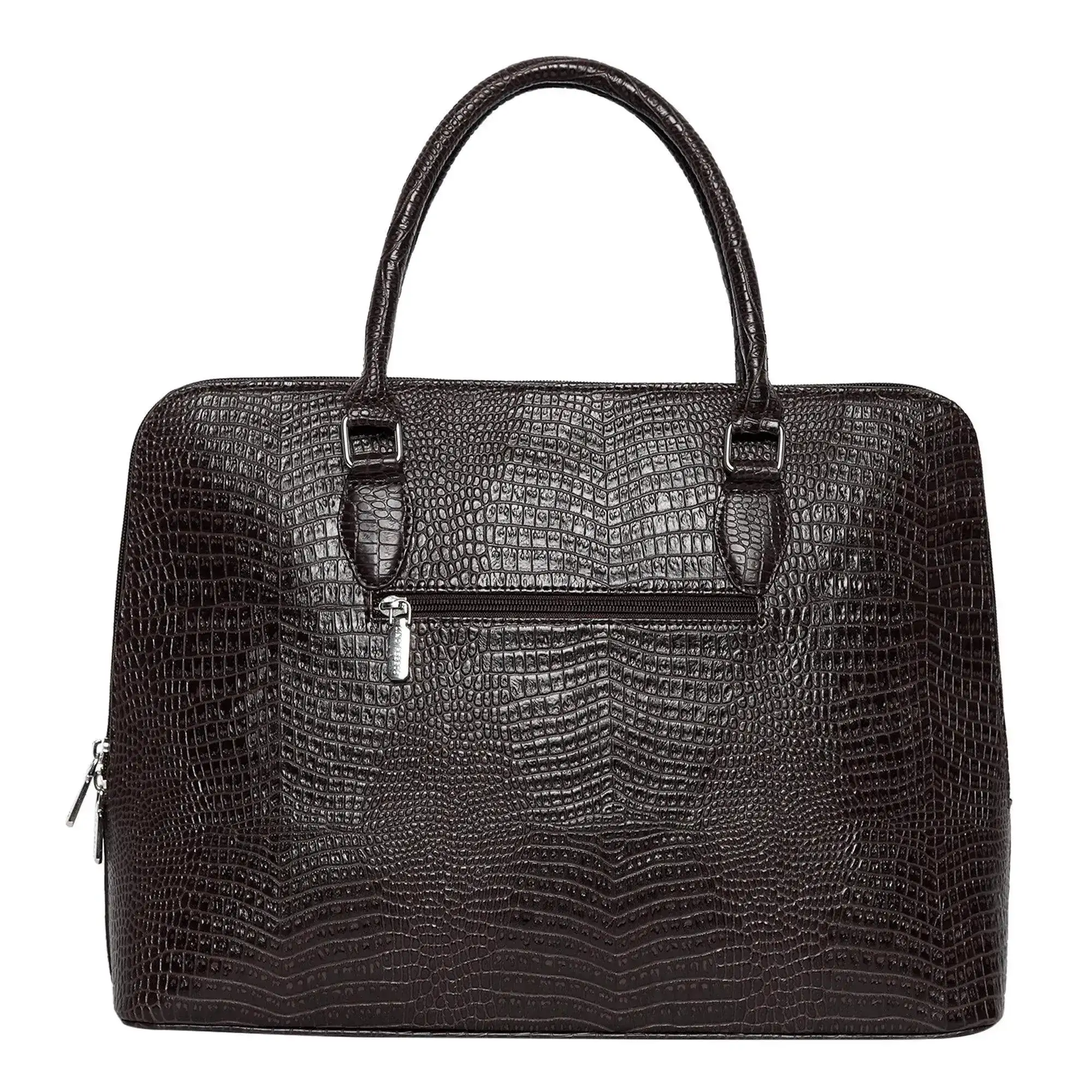 Voyage Organizer Brown Croco Laptop Bag - Image 4