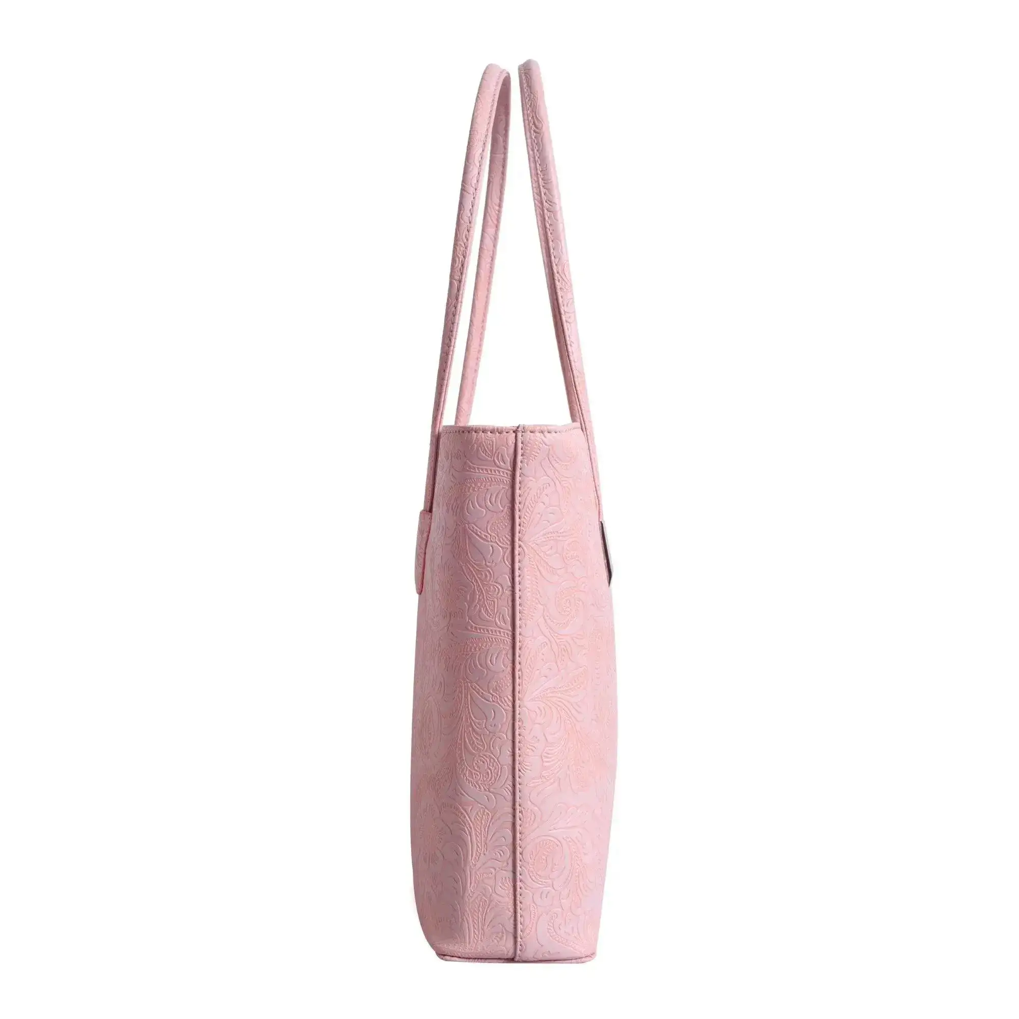 Avril Minimalist Floral Peach Tote Bag - Image 3