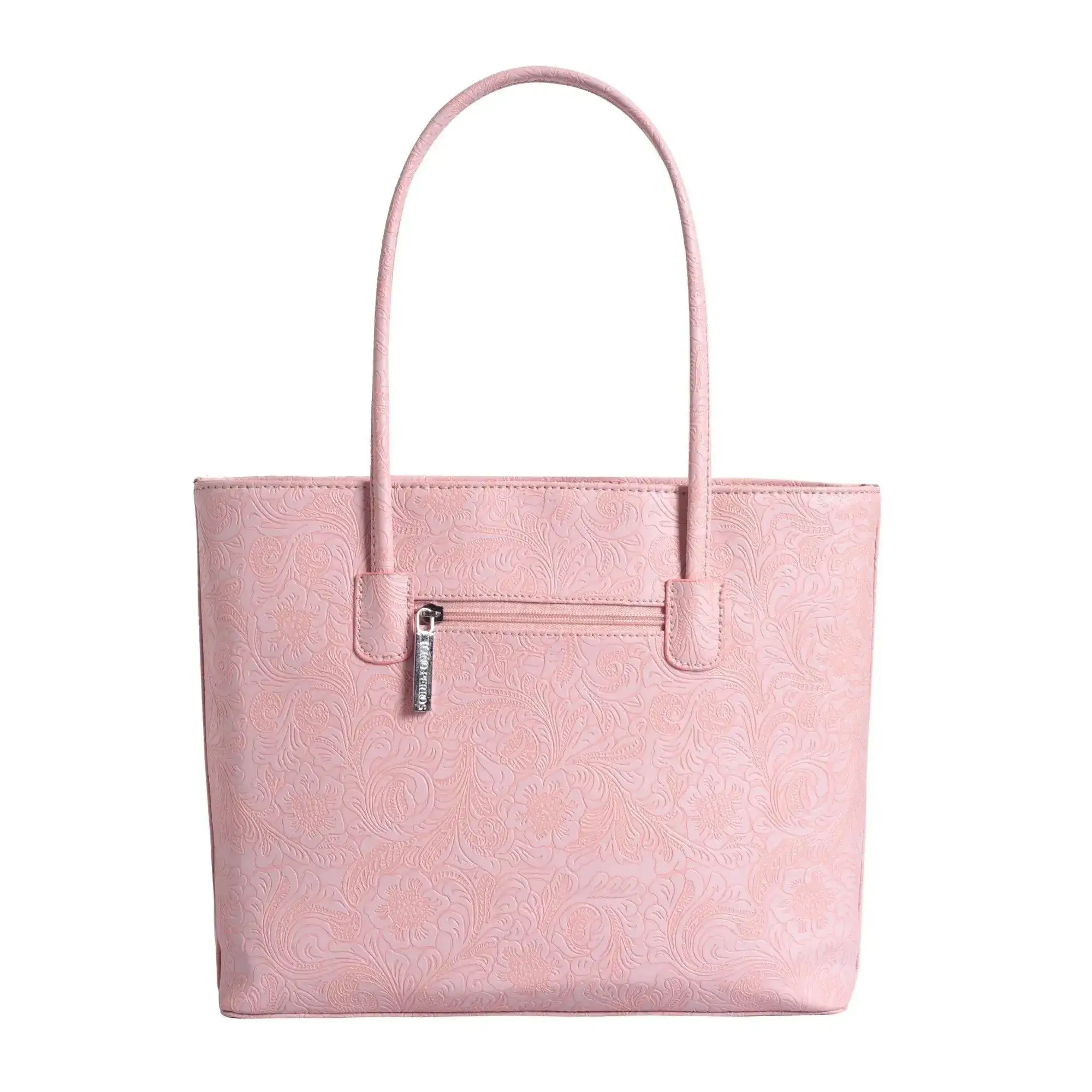 Avril Minimalist Floral Peach Tote Bag - Image 4