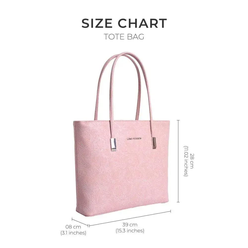 Avril Minimalist Floral Peach Tote Bag - Image 7