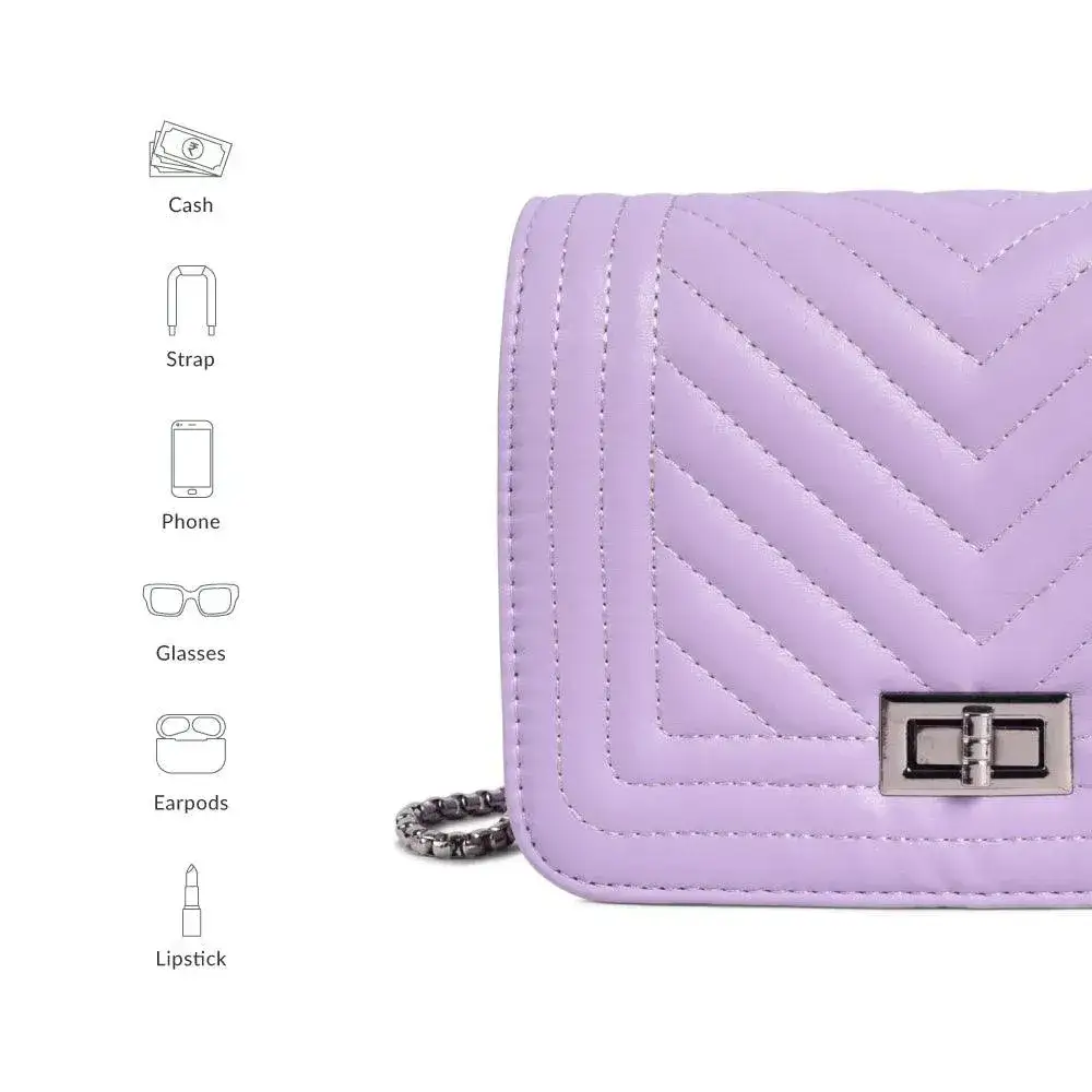 Maddie Glow Lavender Sling Bag - Image 6