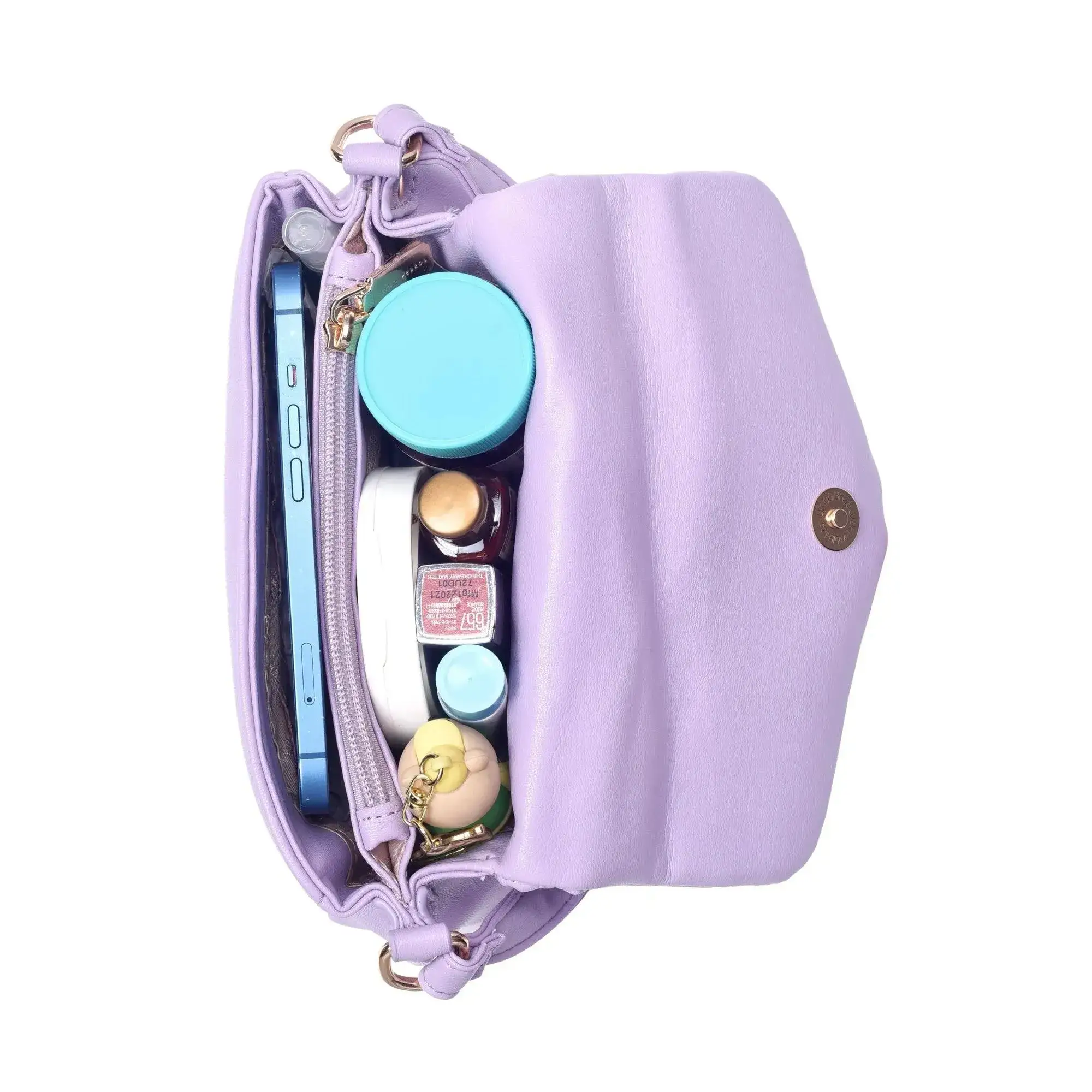 Maddie Toffee Mini Lavender Shoulder Bag - Image 7