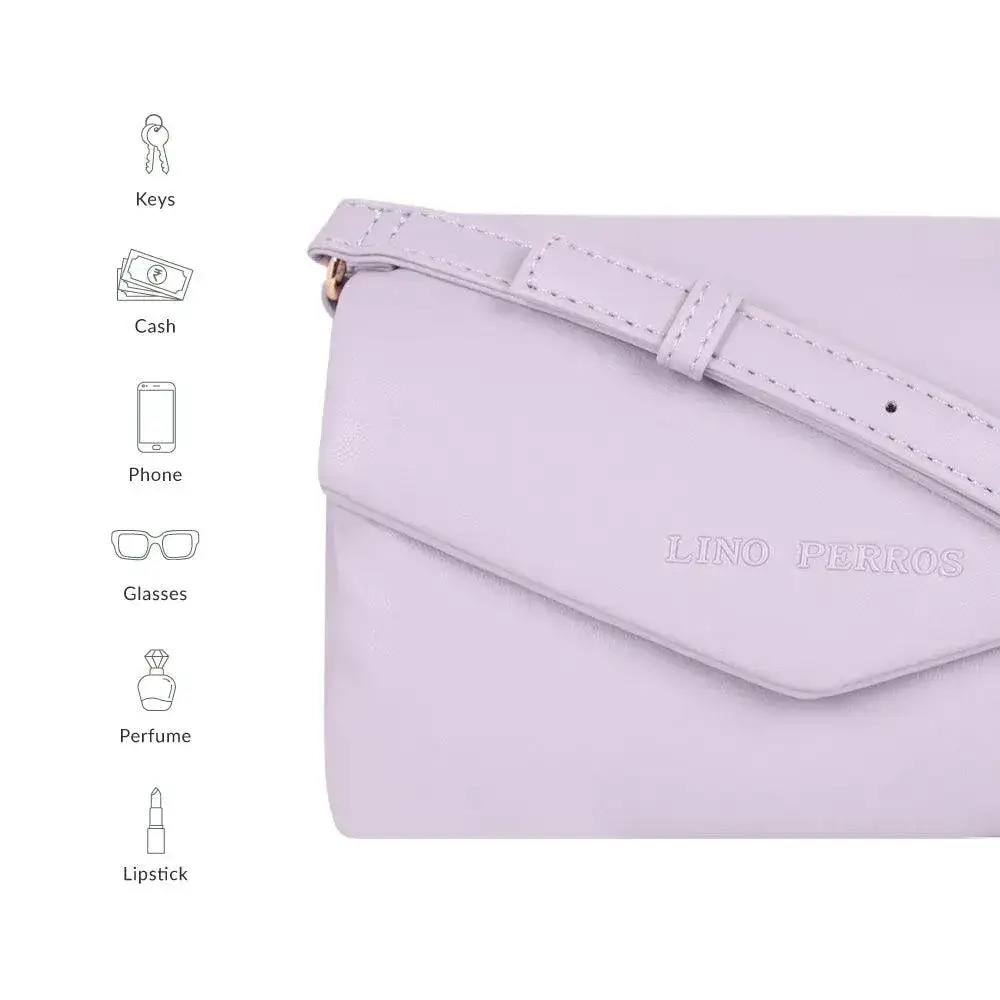 Maddie Toffee Mini Lavender Shoulder Bag - Image 8