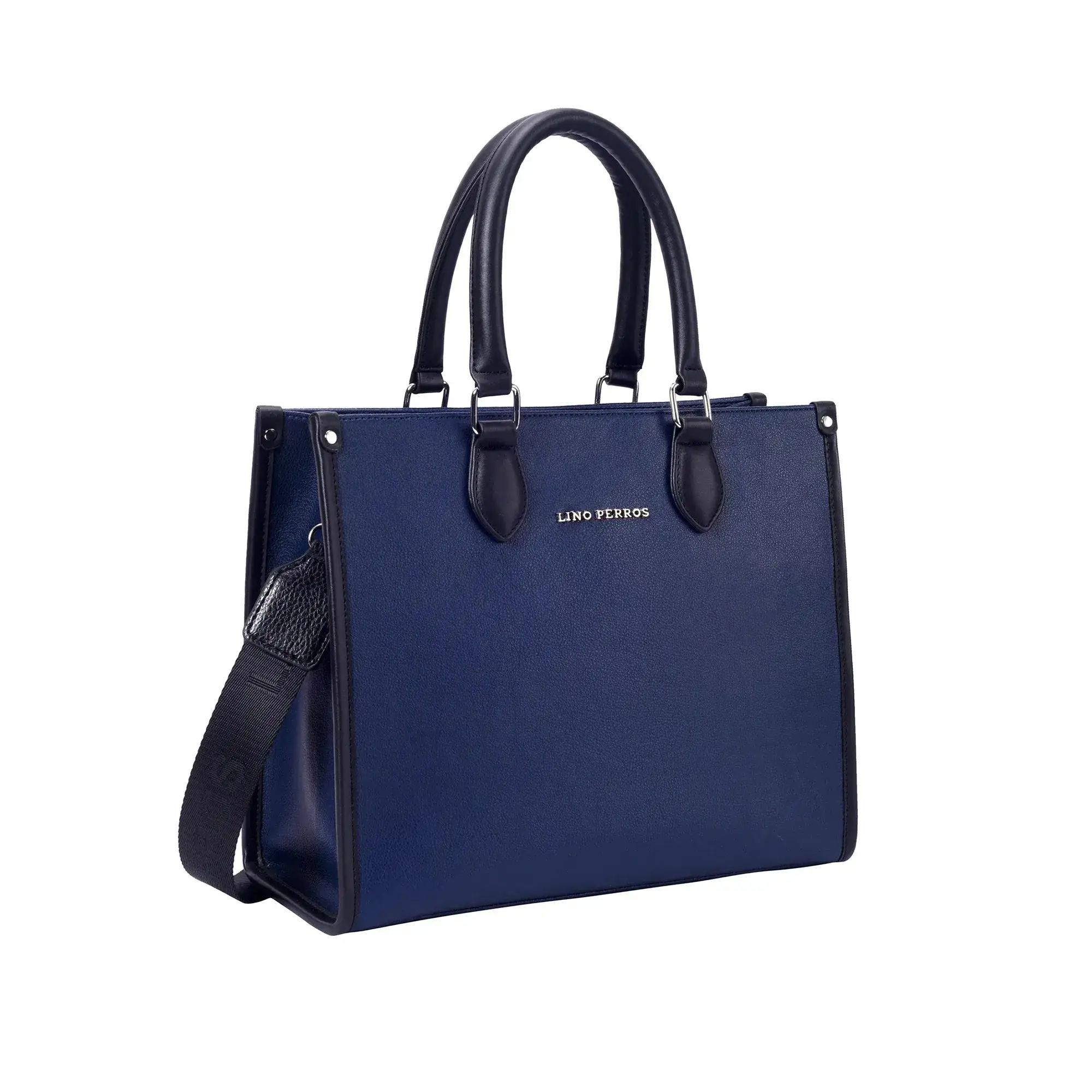 Monroe Versatile Solid Navy Tote Bag - Image 3