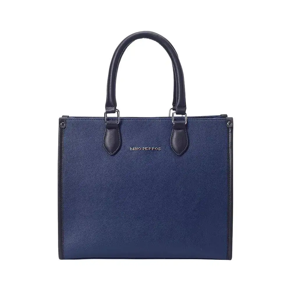 Monroe Versatile Solid Navy Tote Bag - Image 4