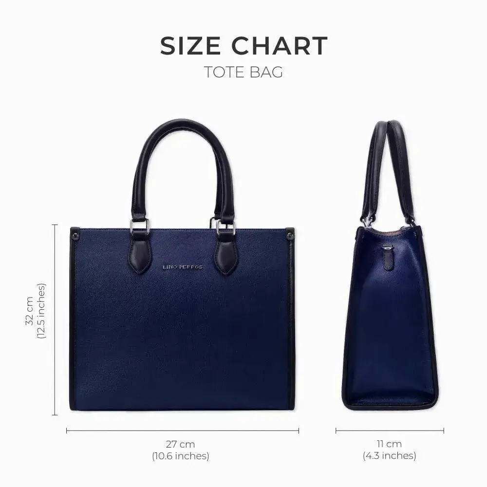 Monroe Versatile Solid Navy Tote Bag - Image 8