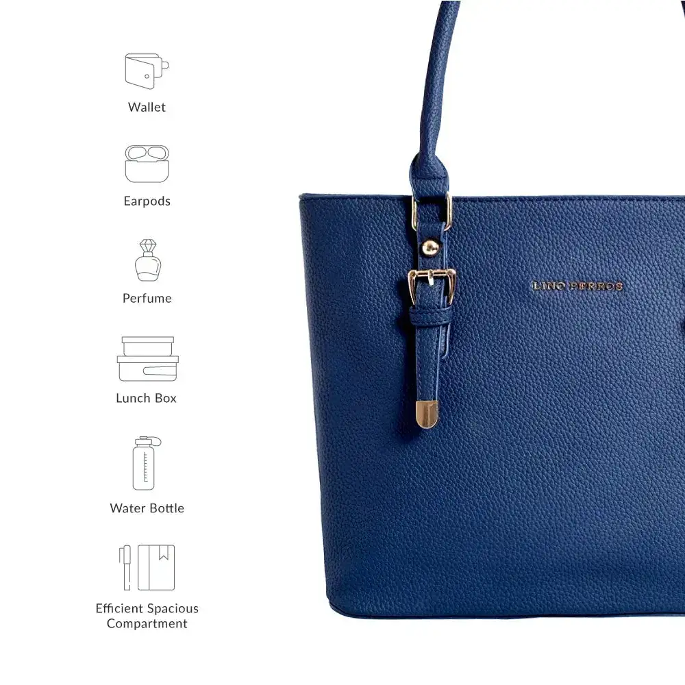 Avril Functional Blue Tote Bag - Image 7