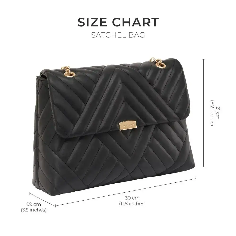 Maddie Artist Black Satchel Bag - Image 8