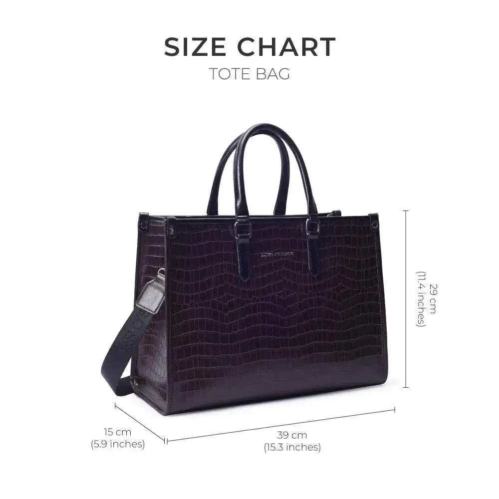 Voyage Large Brown Tote Bag - Image 9