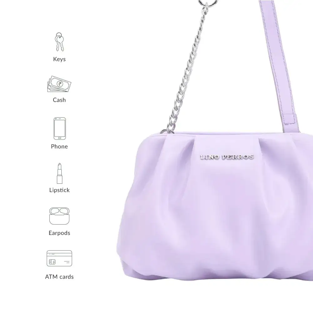 Maddie Graceful Lavender Shoulder Bag - Image 6