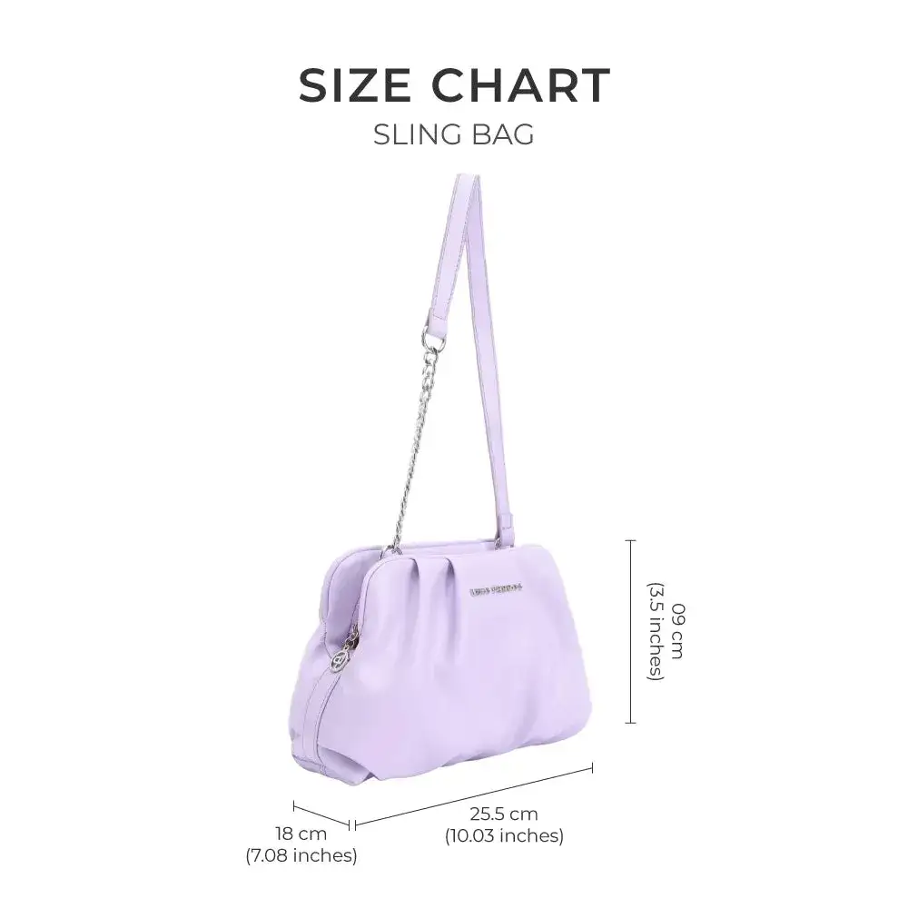 Maddie Graceful Lavender Shoulder Bag - Image 7
