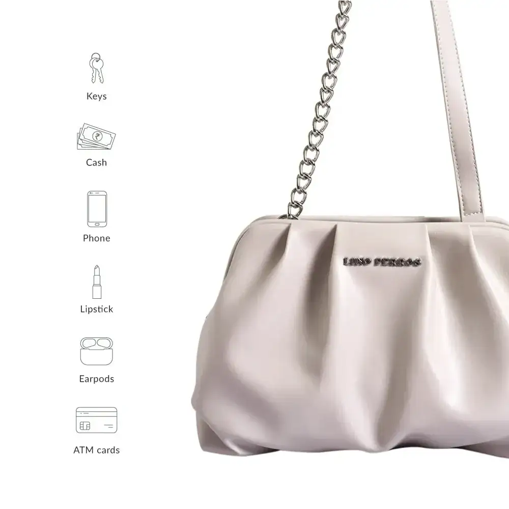 Maddie Graceful Off White Shoulder Bag - Image 6