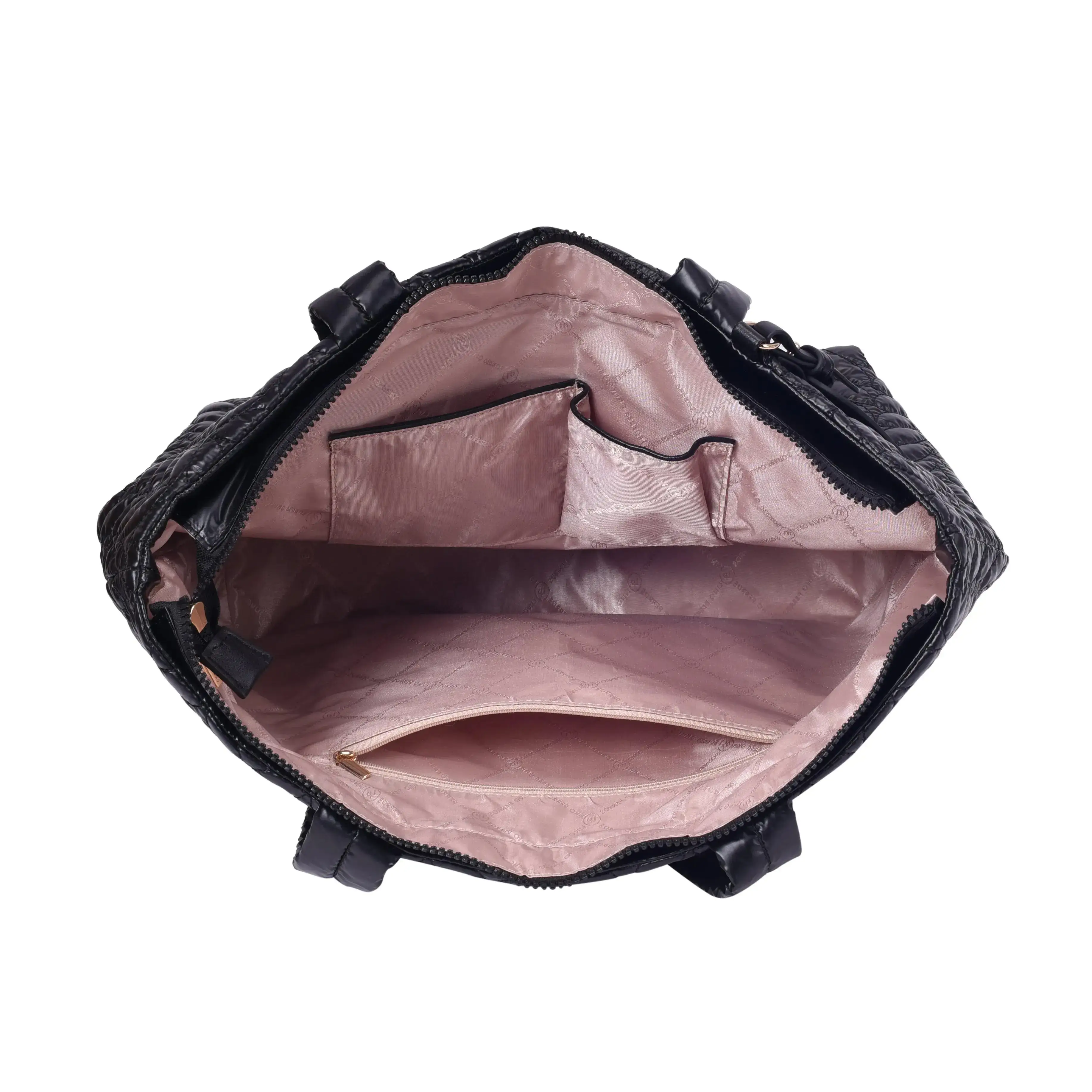 Maddie High Shine Black Tote Bag - Image 5